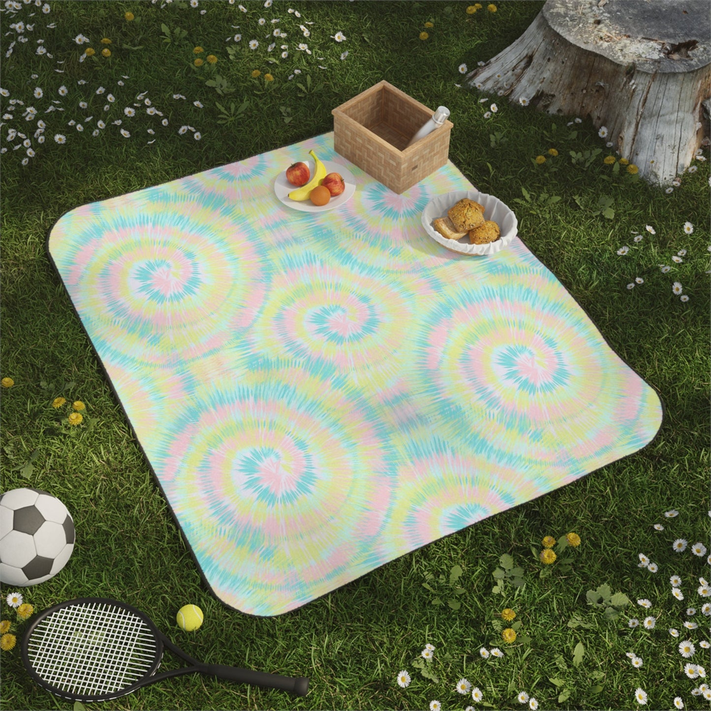 Personalized Tie Dye Picnic Blanket Waterproof