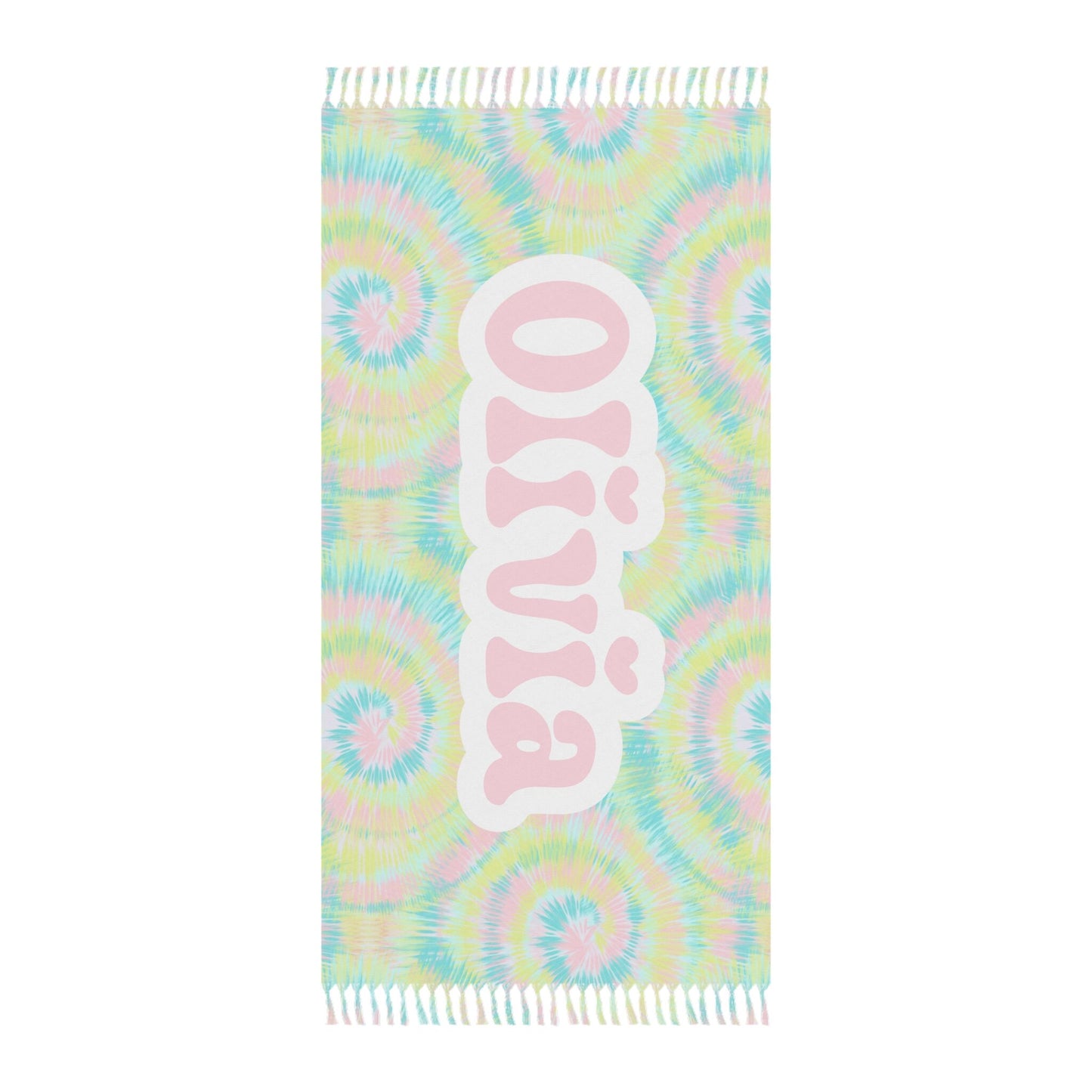 Personalized Tie Dye Beach Towel