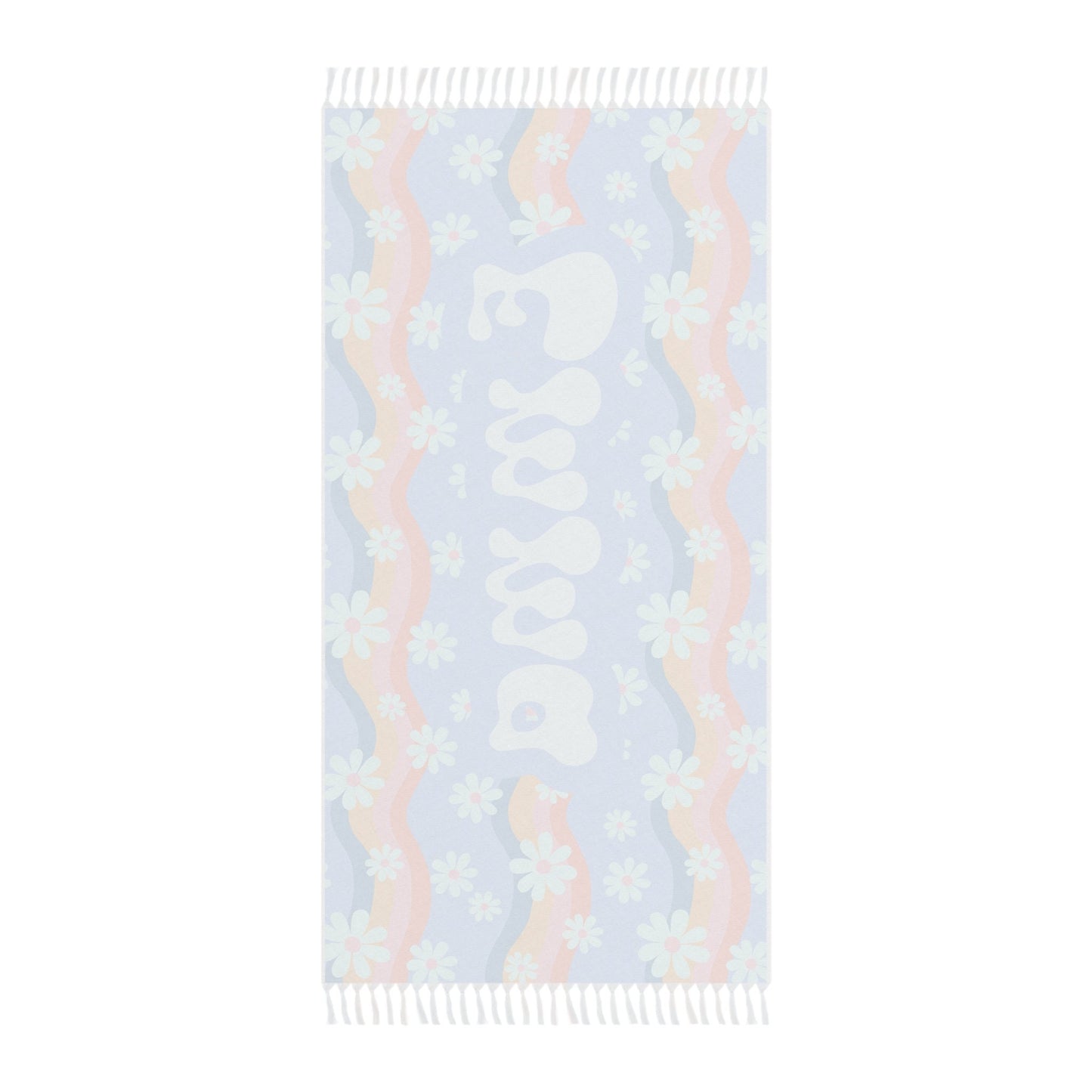 Personalized blue Groovy Beach towel