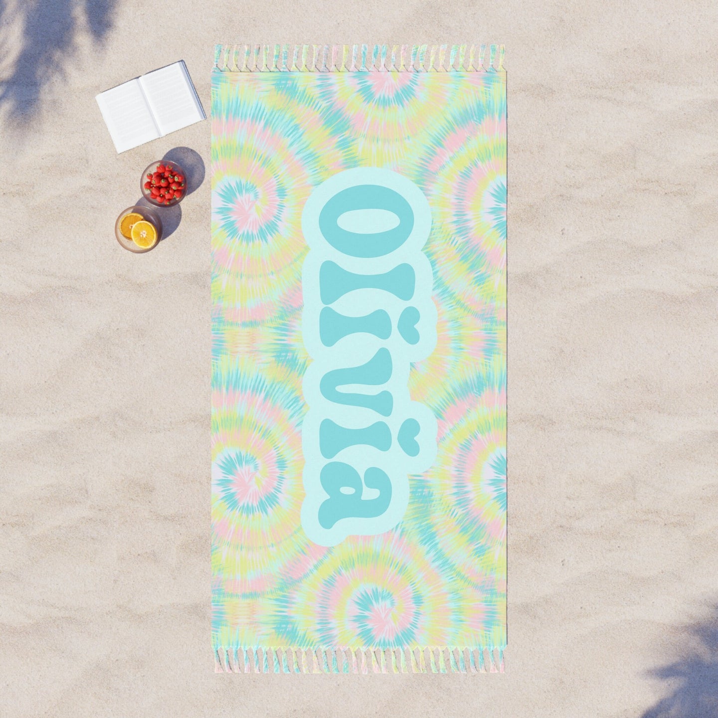 Personalized Tie Dye Beach towel