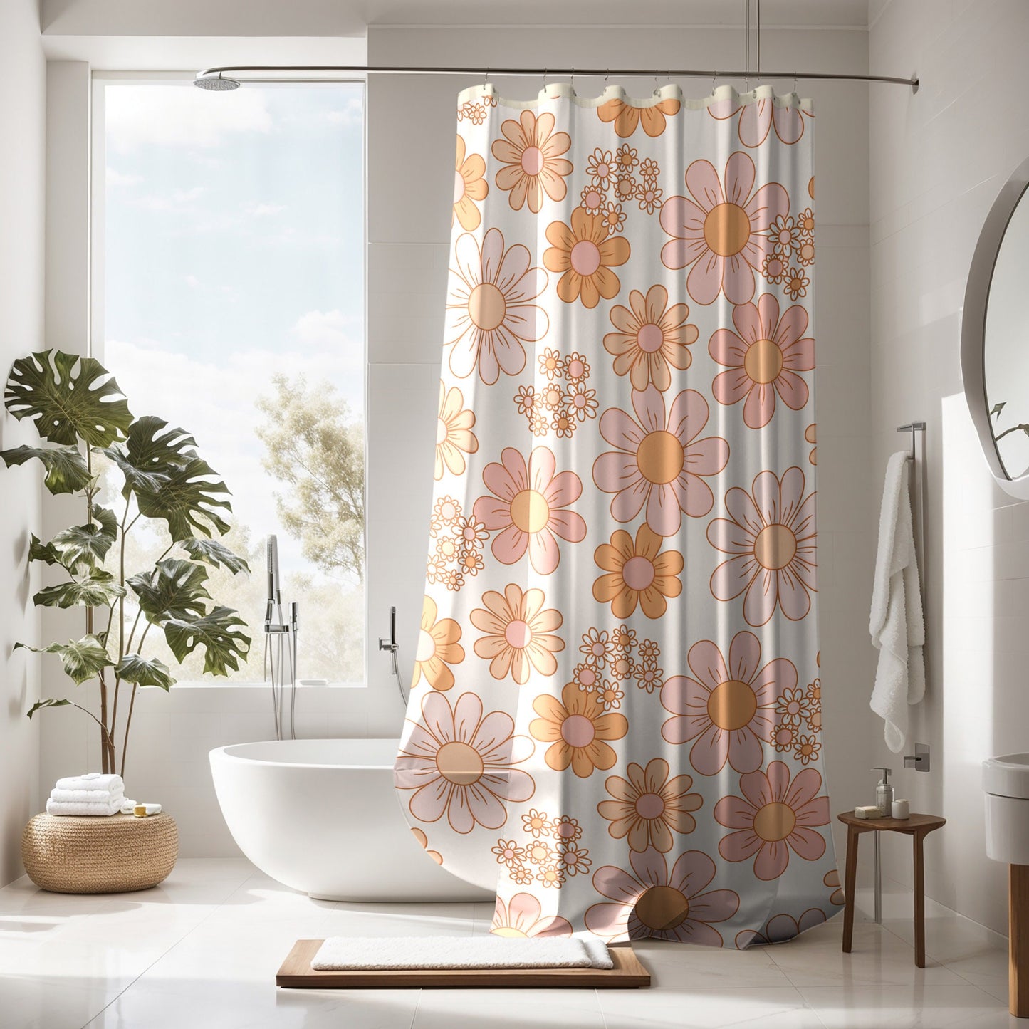 Personalized Boho Shower Curtain