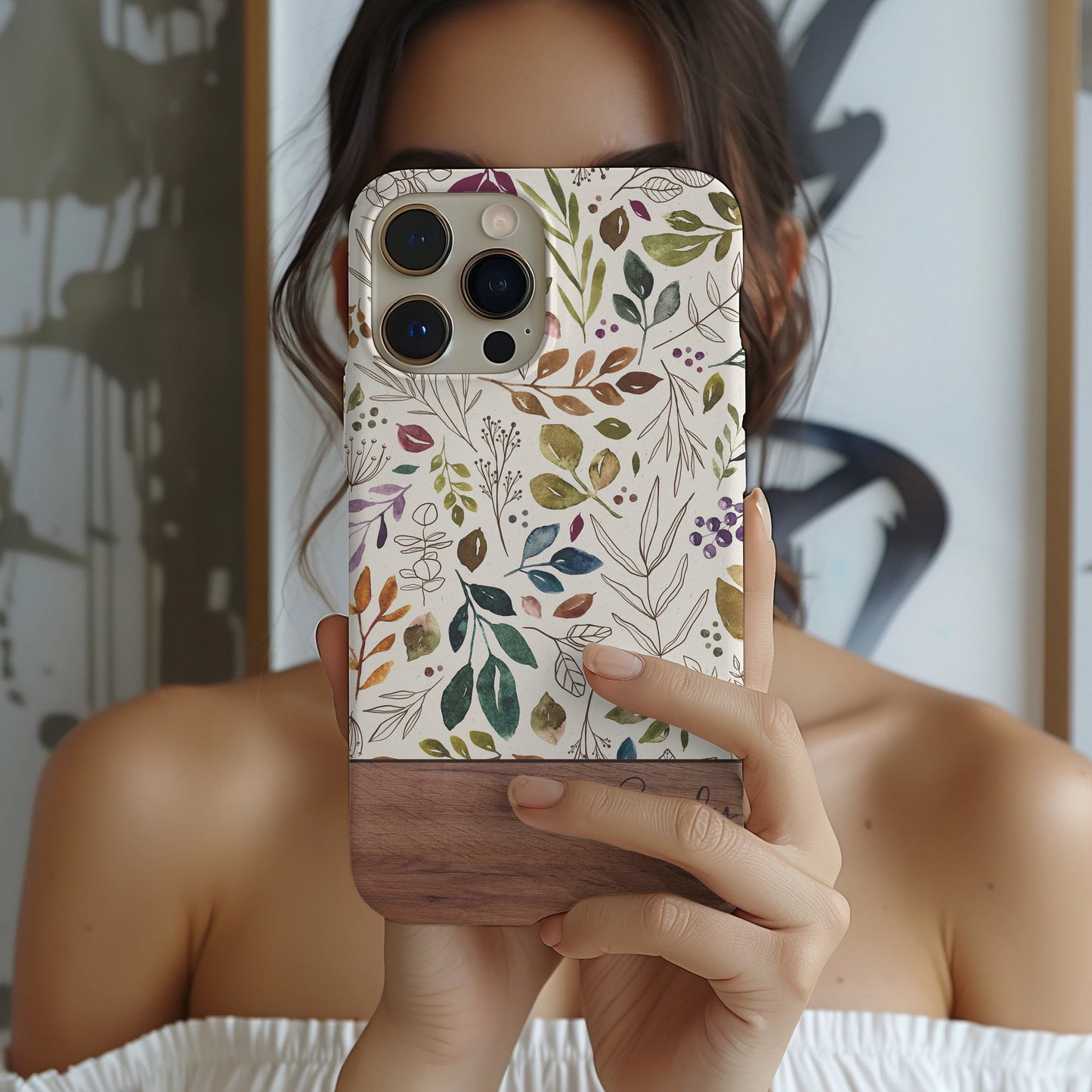 Personalized Floral Tough Phone Case for iPhone, Samsung and Google Phones