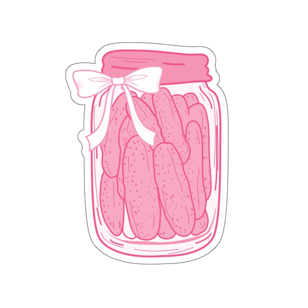 Coquette Pink Pickle Sticker