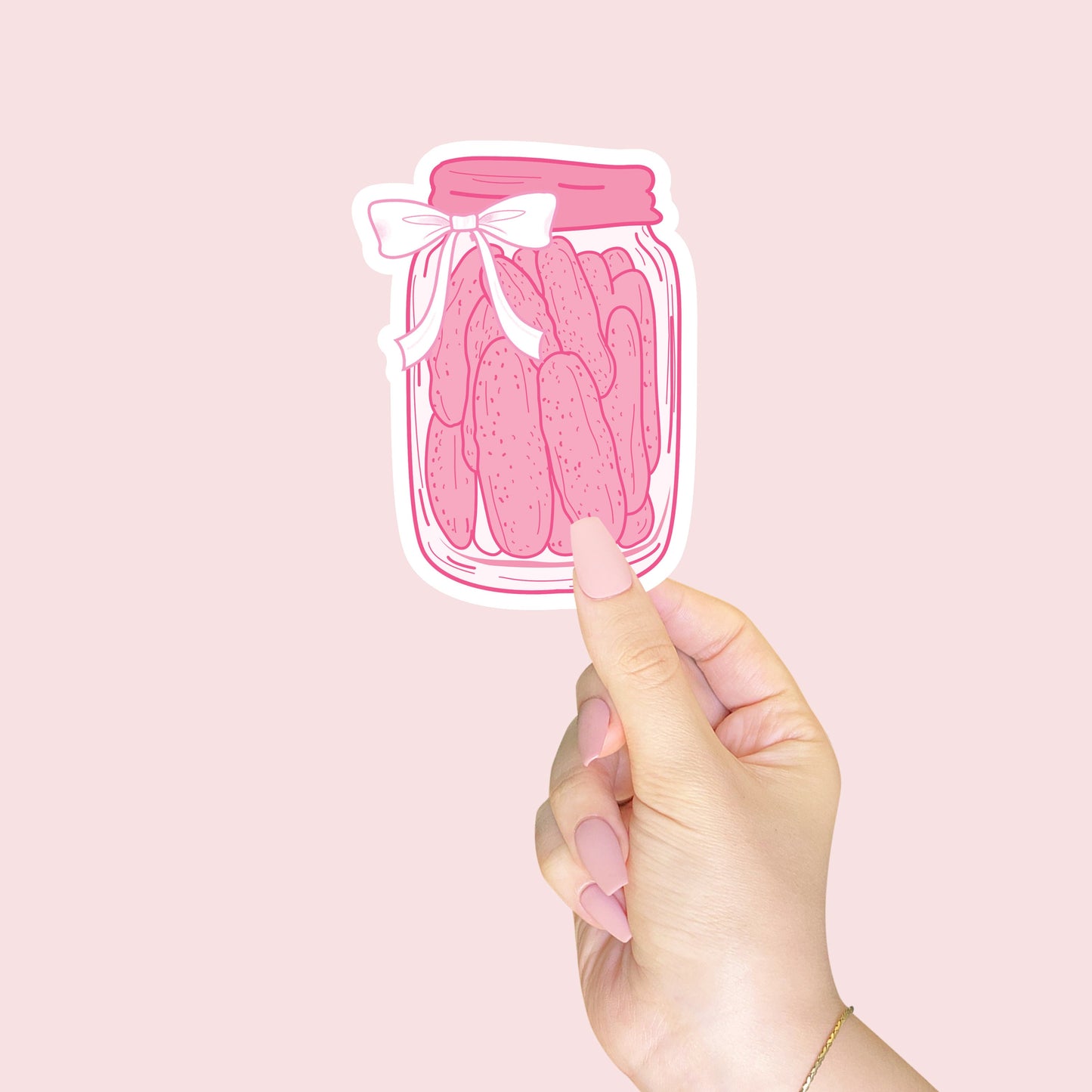 Coquette Pink Pickle Sticker