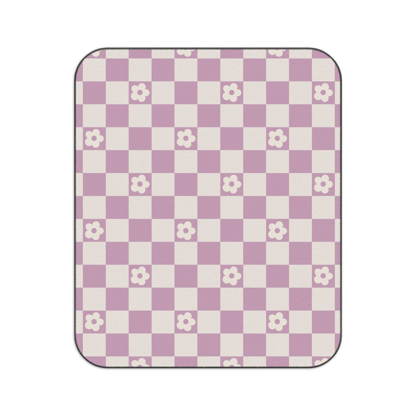 Purple Checkered Picnic Blanket Waterproof