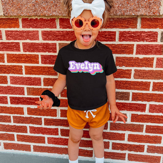 Retro Kids Name Shirt, Personalized Kids Shirt, Personalized Girl Name Shirt, Custom Name Boy Girl Tshirt, Custom Girl Tee, Custom Boy Tee