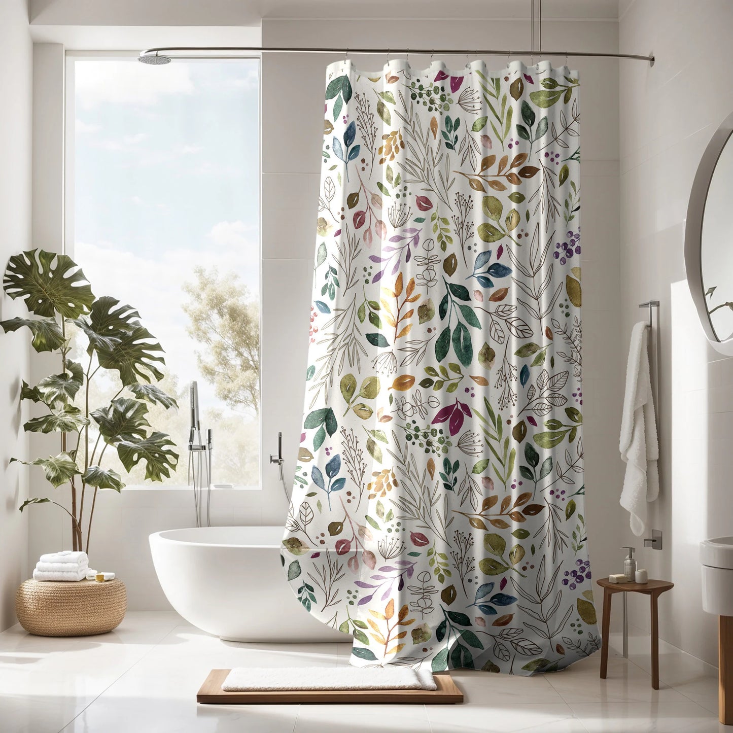 Personalized Floral Vintage Shower Curtain