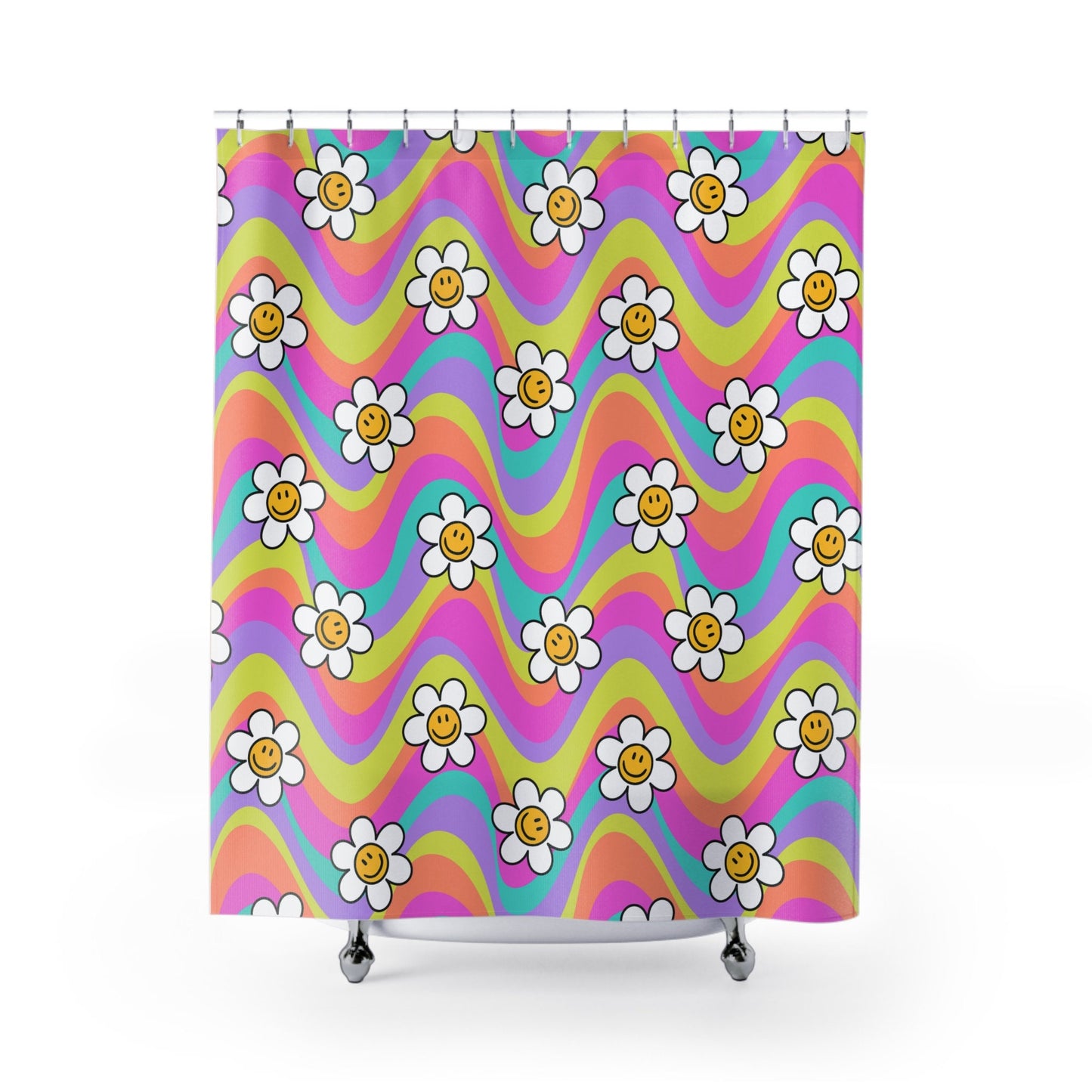 Groovy Colorful Shower Curtain - PERSONALIZABLE