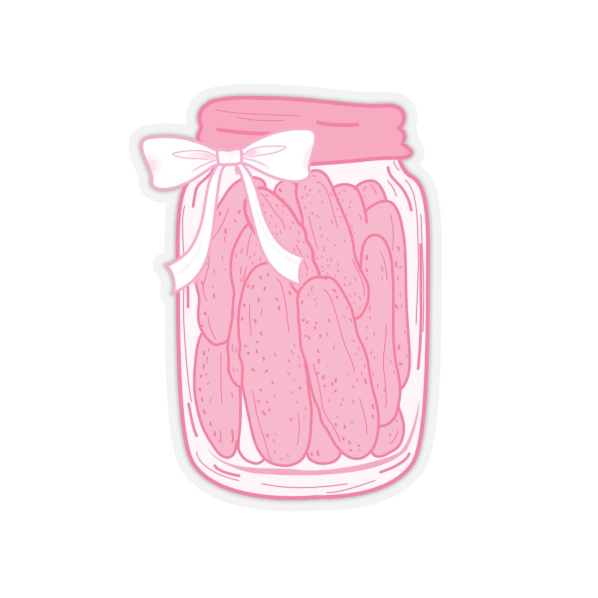 Coquette Pink Pickle Sticker