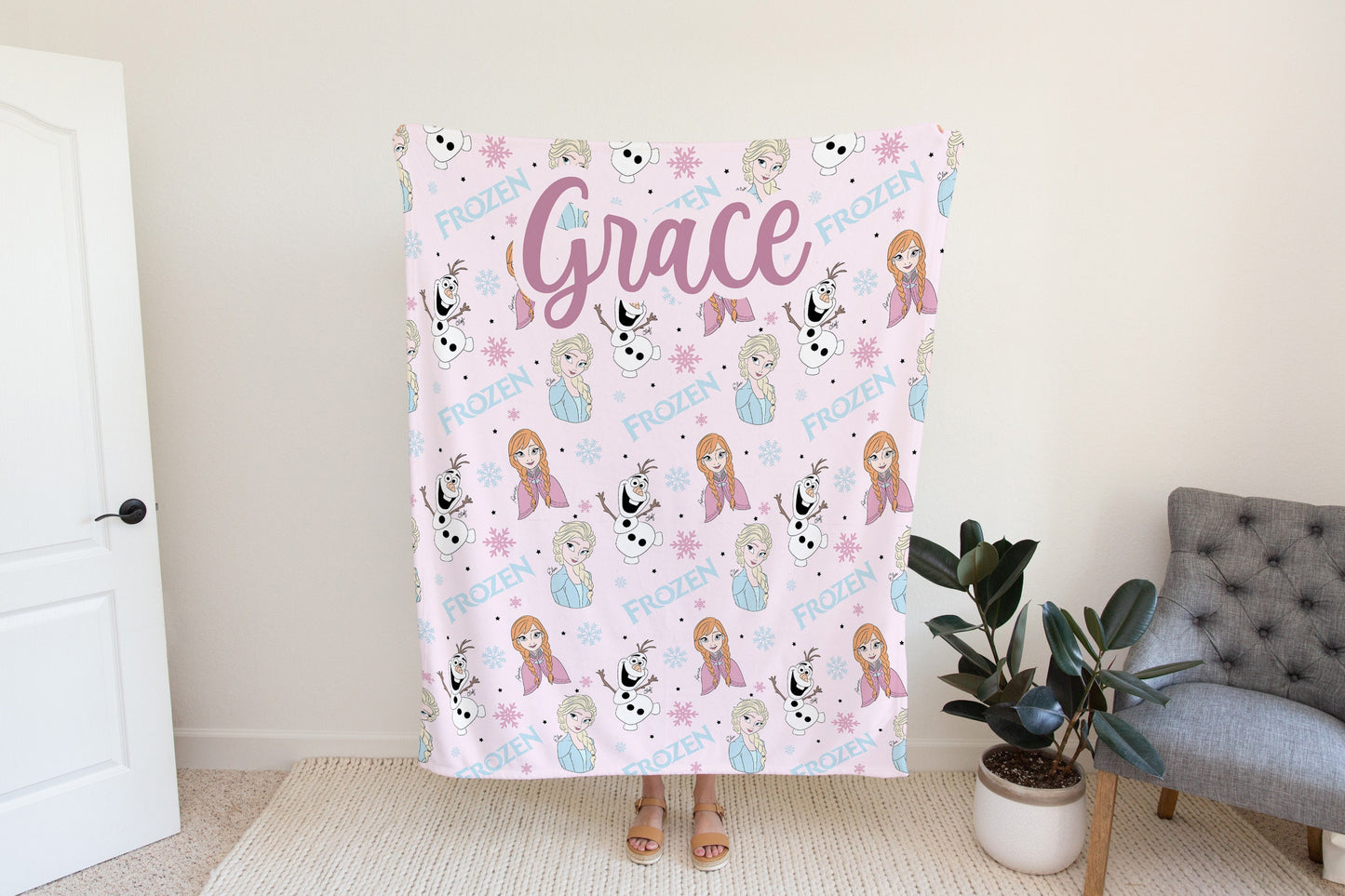 Personalized Disney Frozen Blanket