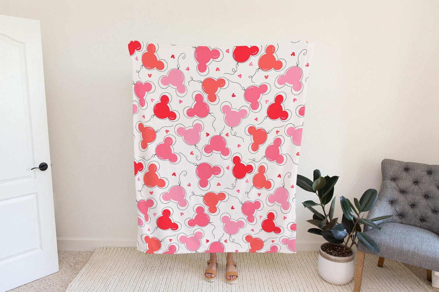 Personalized Pink Disney blanket