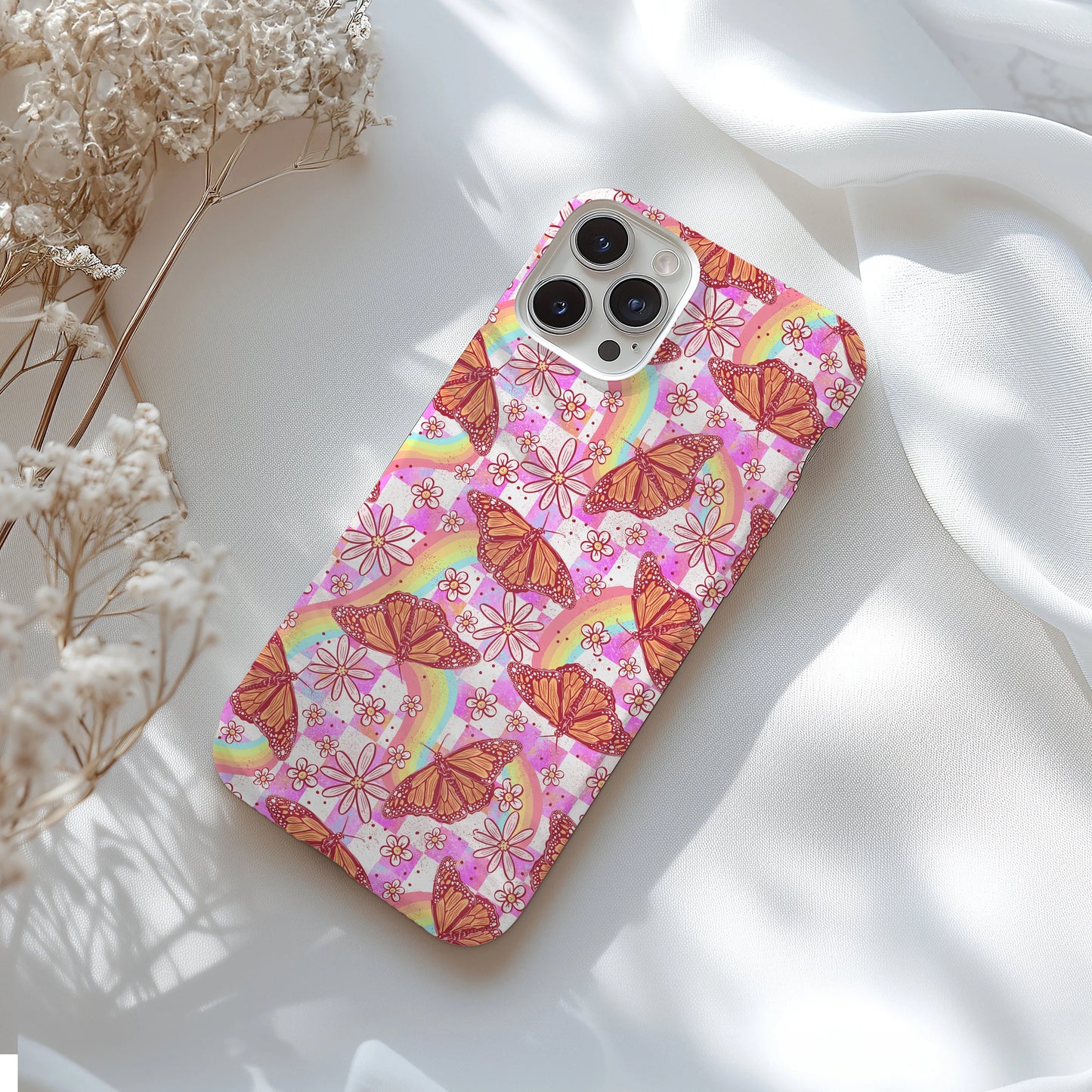 Personalized Butterfly Tough Phone Case for iPhone, Samsung and Google Phones