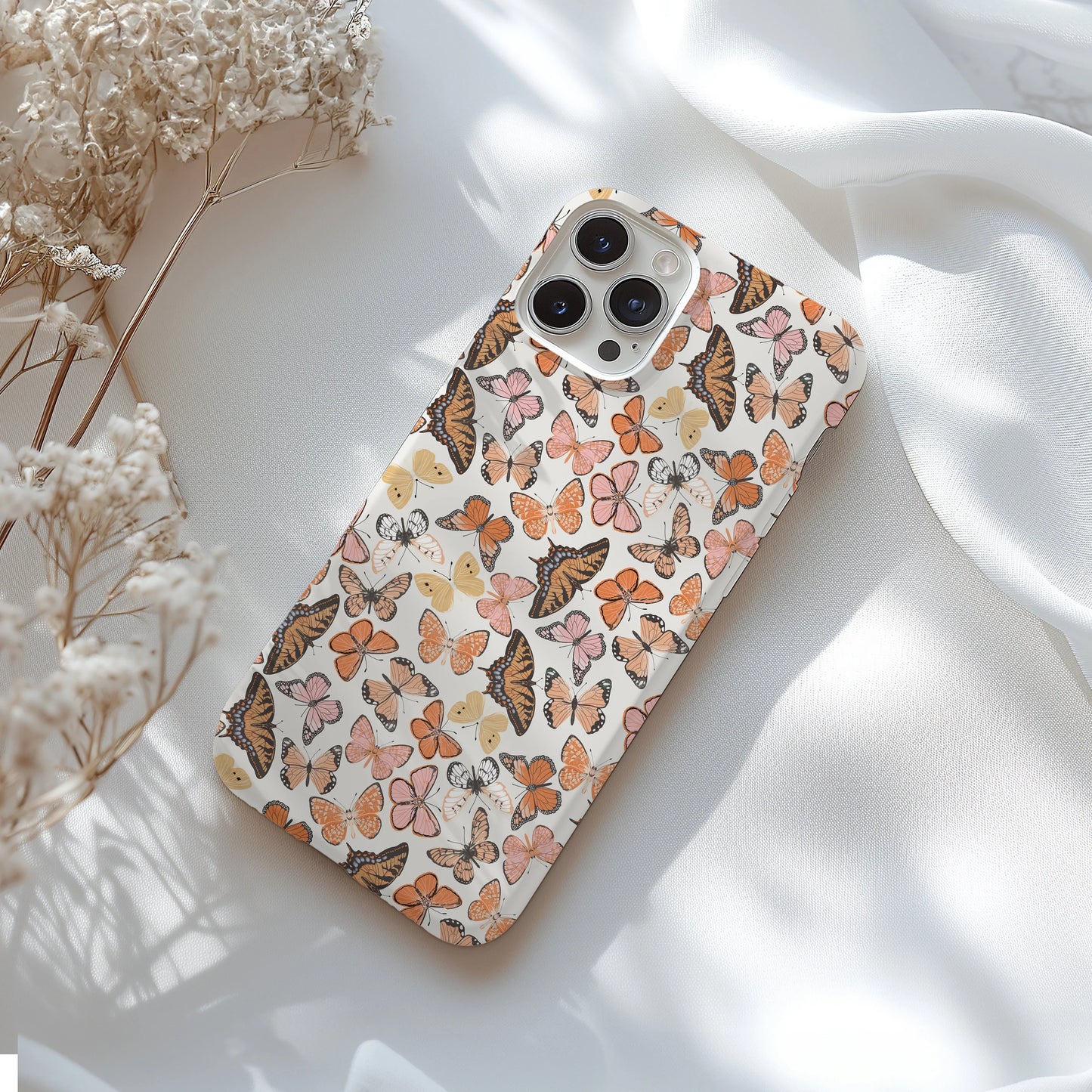 Personalized Butterfly Tough Phone Case for iPhone, Samsung and Google Phones