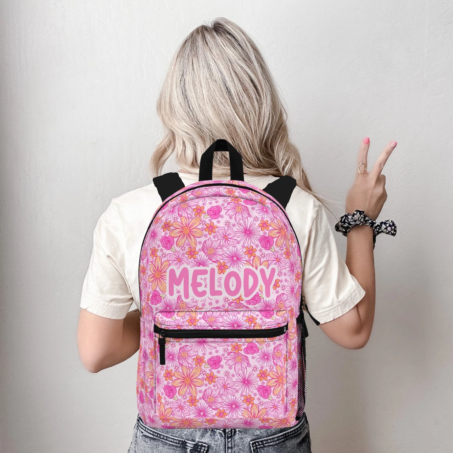 Personalized kids school backpack, personalized toddler backpack Floral, custom name backpack for adults, monogram backpack birthday gift