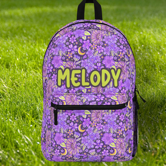 Personalized kids school backpack, personalized toddler backpack Floral, custom name backpack for adults, monogram backpack birthday gift