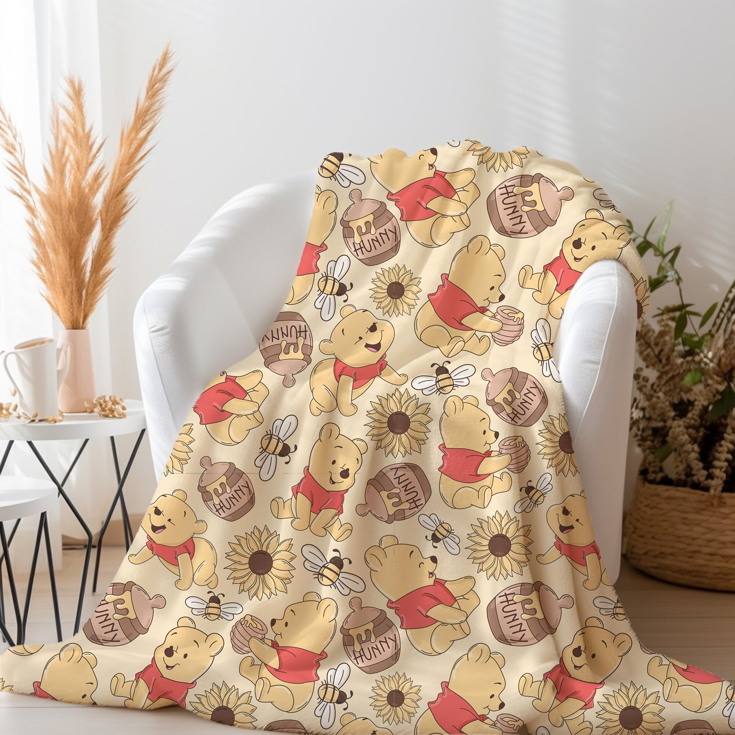 Personalized Winnie the Pooh Blanket