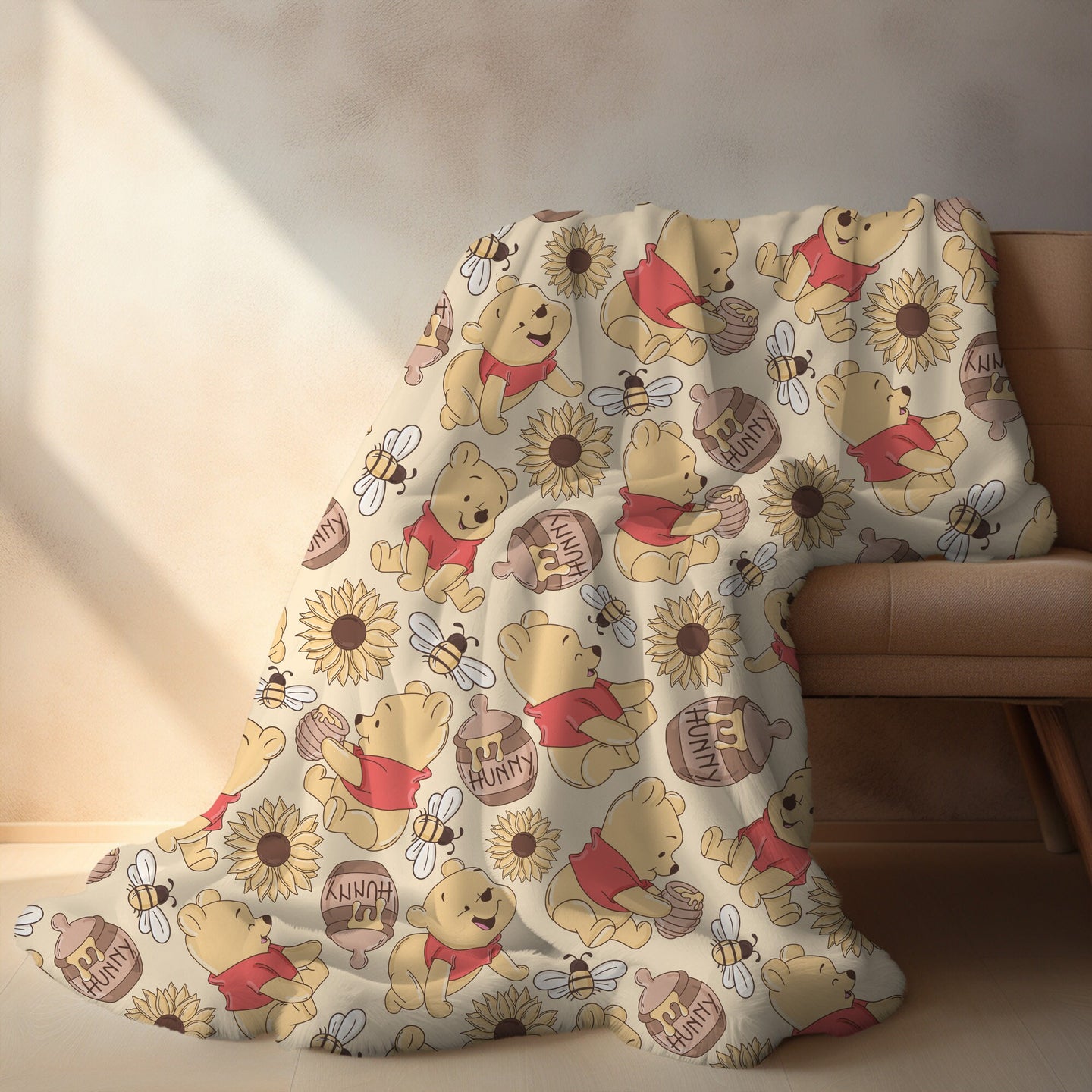 Personalized Winnie the Pooh Blanket