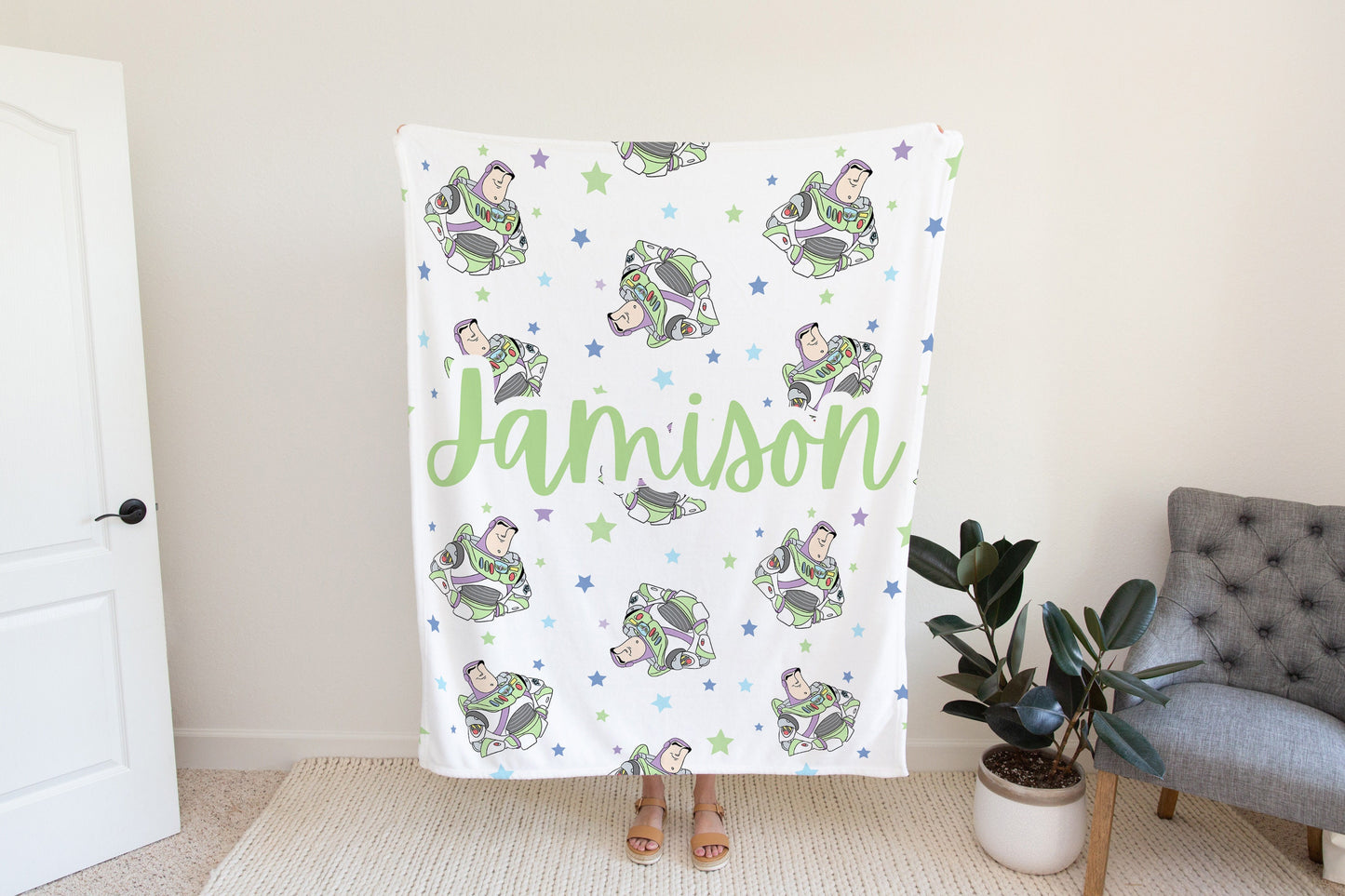 Personalized Buzz Light Year Blanket