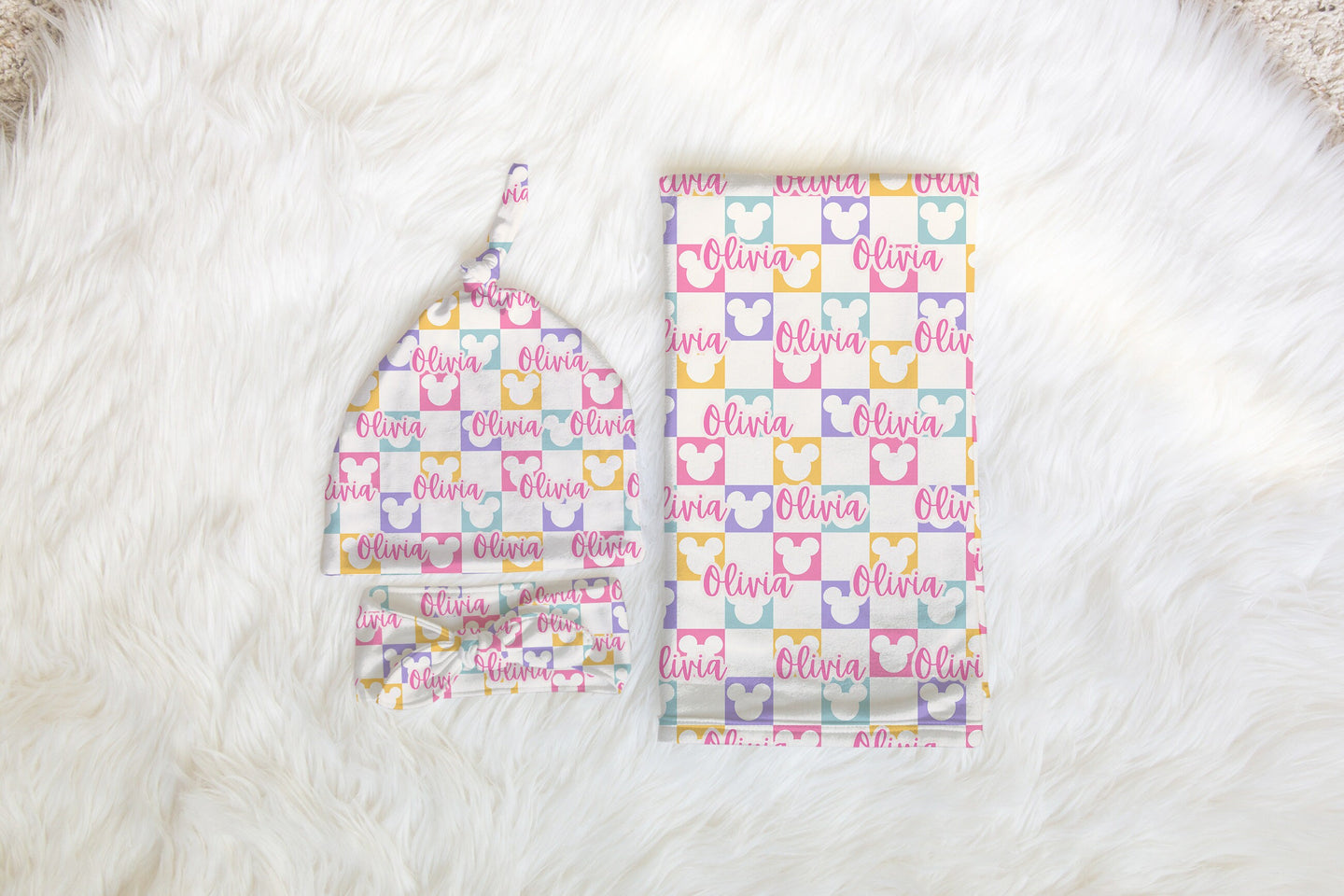 Personalized Disney Swaddle Set