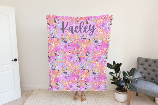 Personalized Bluey Blanket