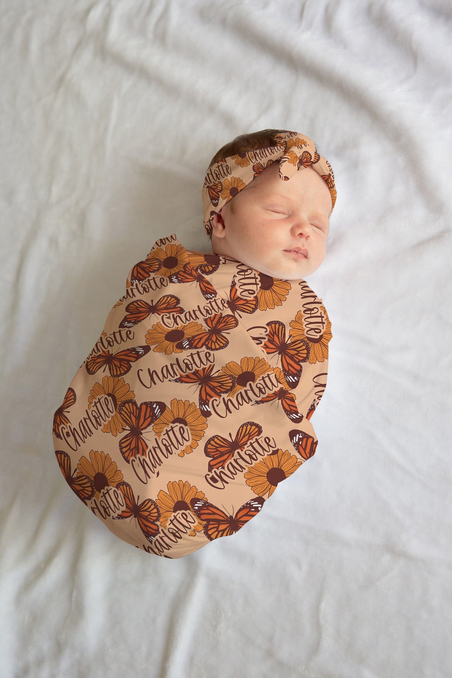 Personalized Butterfly Swaddle Set