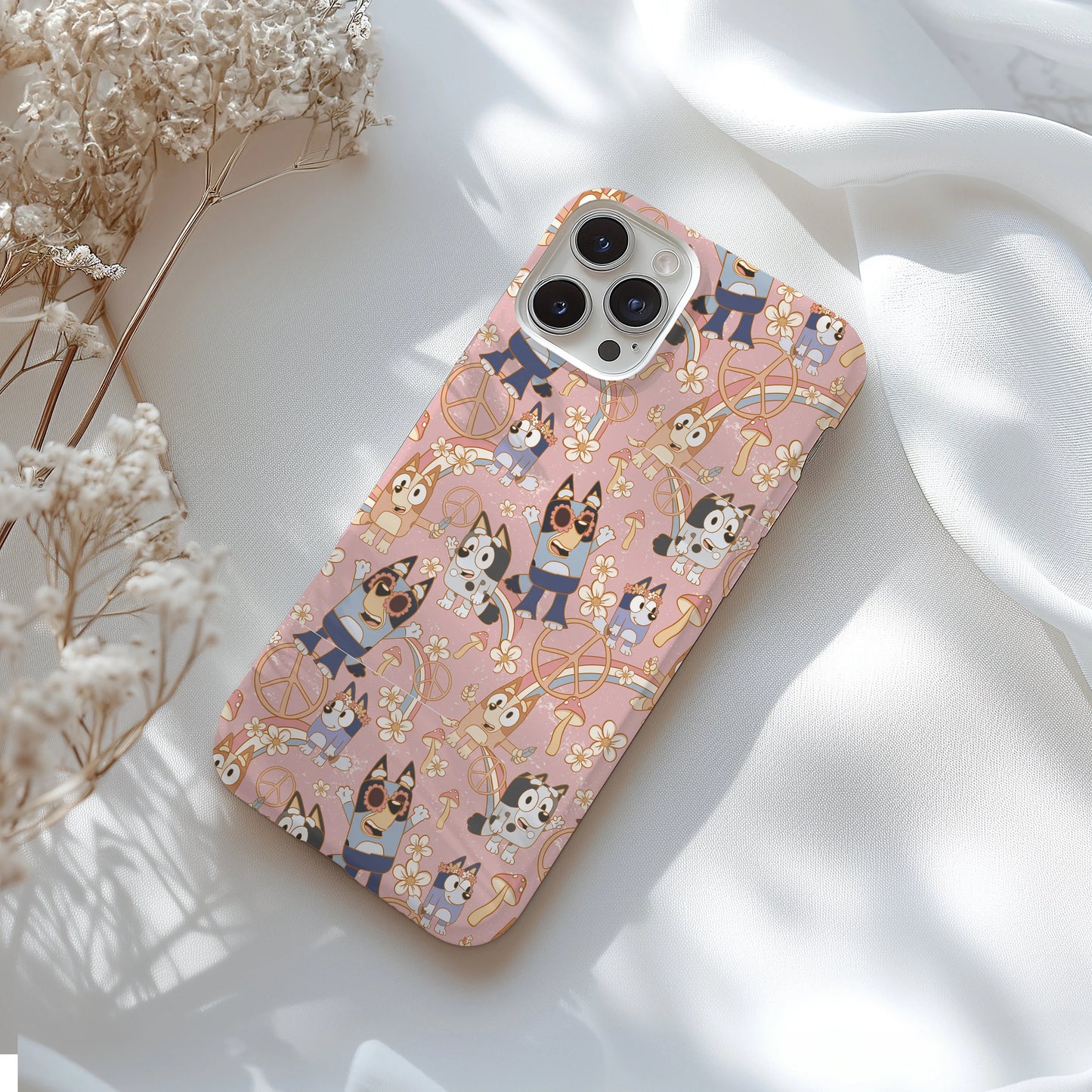 Personalized Boho Bluey Tough Phone Case for iPhone, Samsung and Google Phones