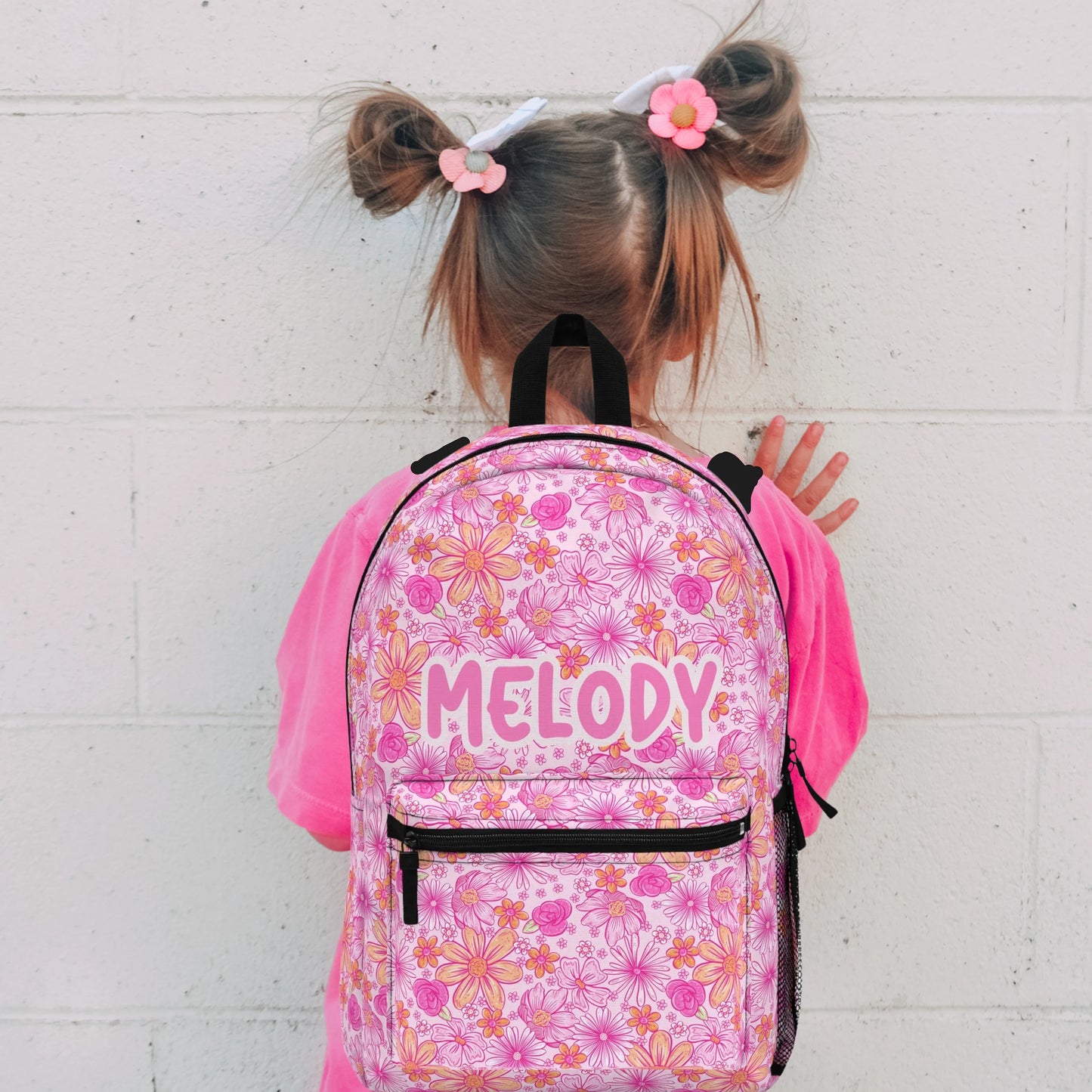 Personalized kids school backpack, personalized toddler backpack Floral, custom name backpack for adults, monogram backpack birthday gift