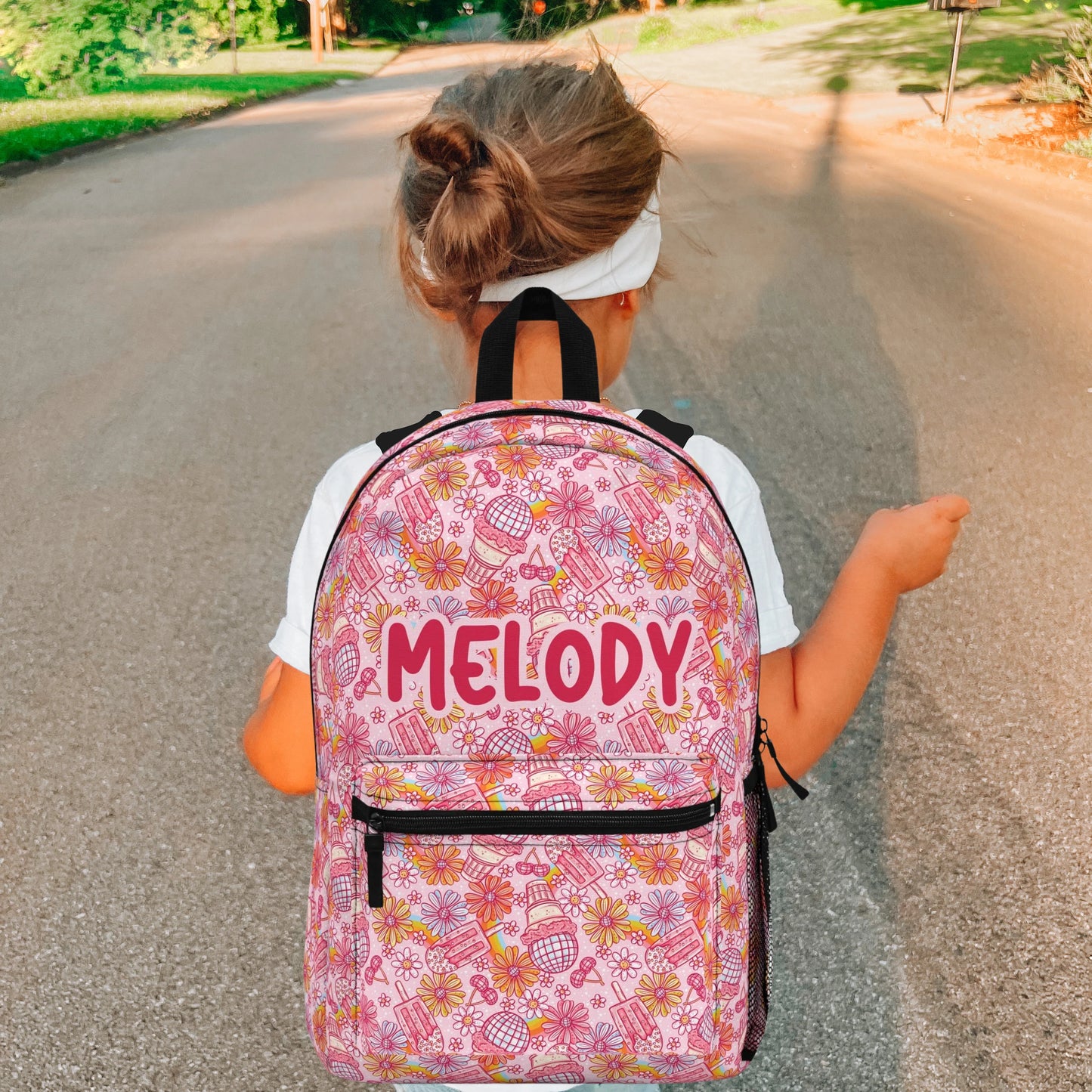 Personalized kids school backpack, personalized toddler backpack Floral, custom name backpack for adults, monogram backpack birthday gift