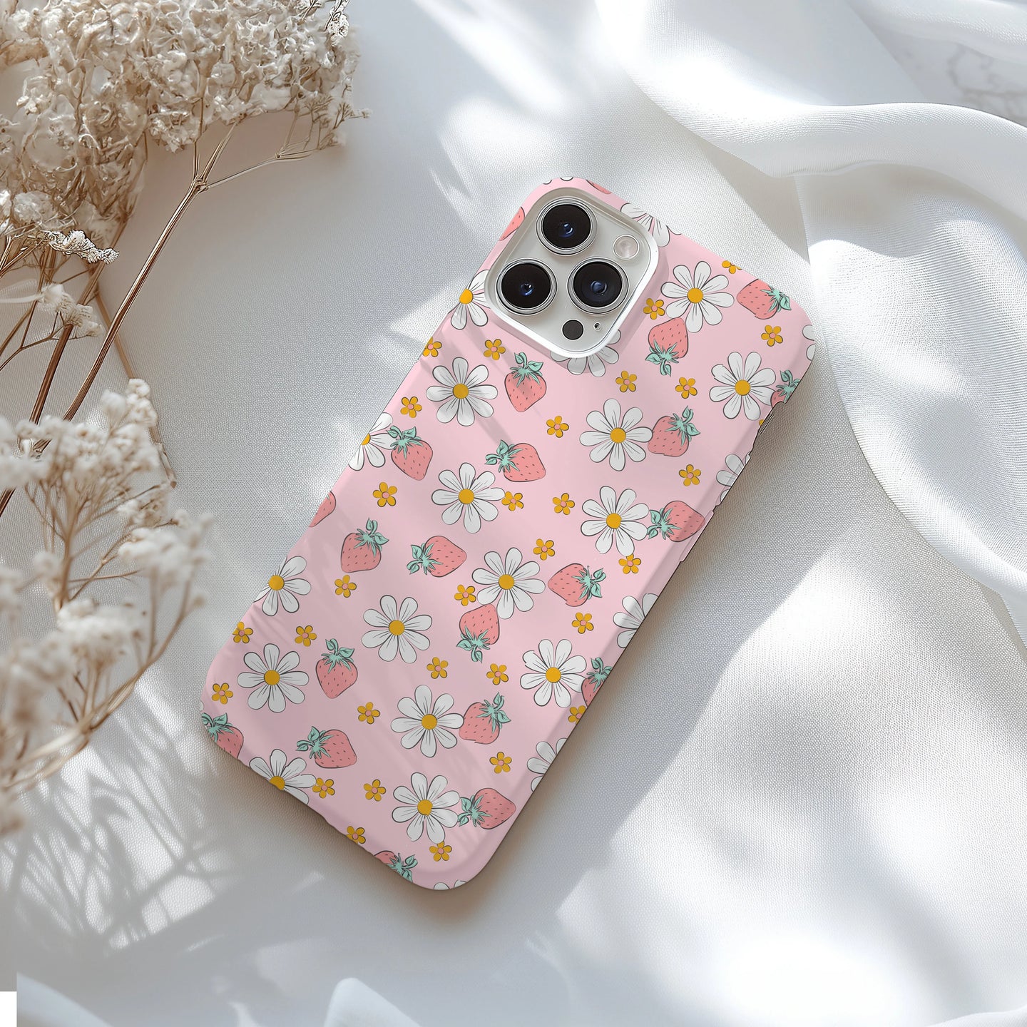 Strawberry Personalized Tough Phone Case for iPhone, Samsung and Google Phones