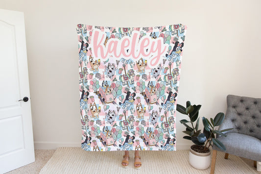 Personalized Bluey Blanket