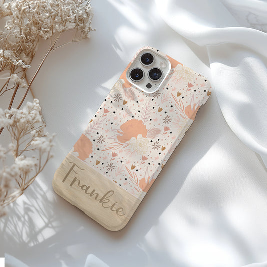 Personalized Floral Tough Phone Case for iPhone, Samsung and Google Phones