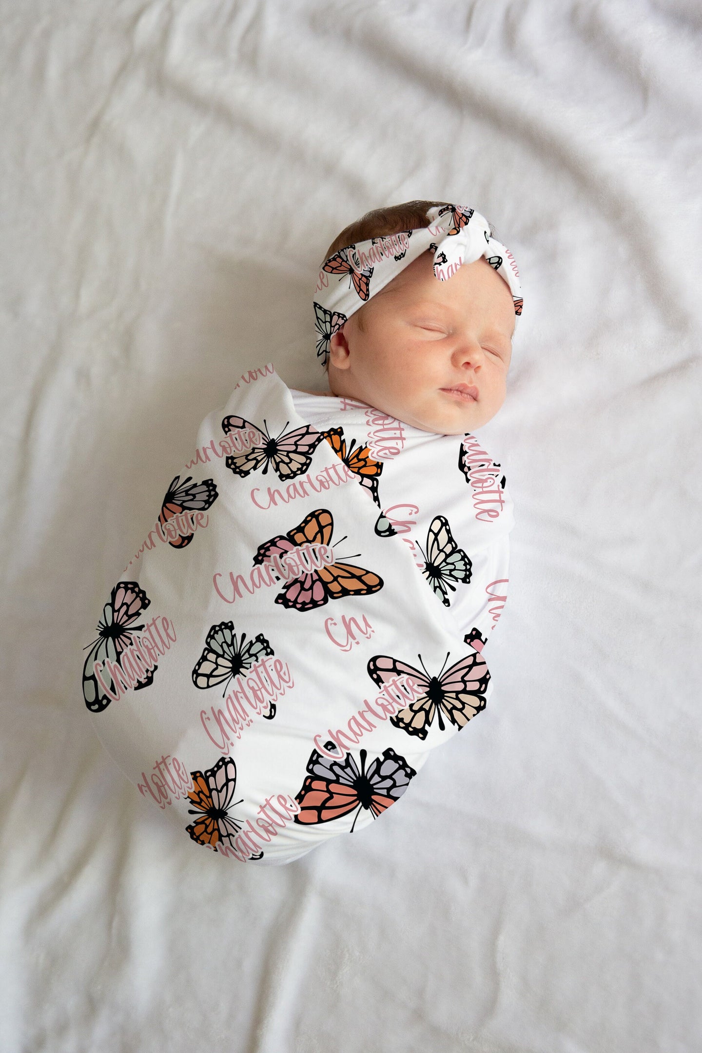 Personalized Butterfly Swaddle Set