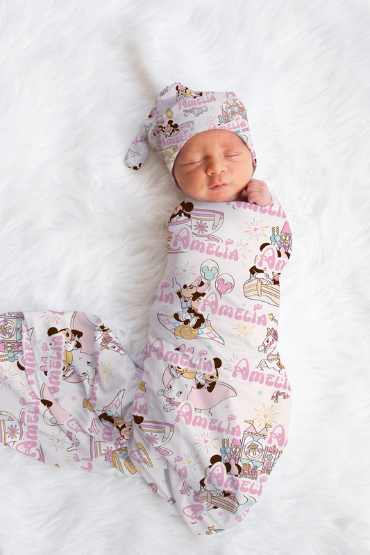 Personalized Disney Swaddle Set