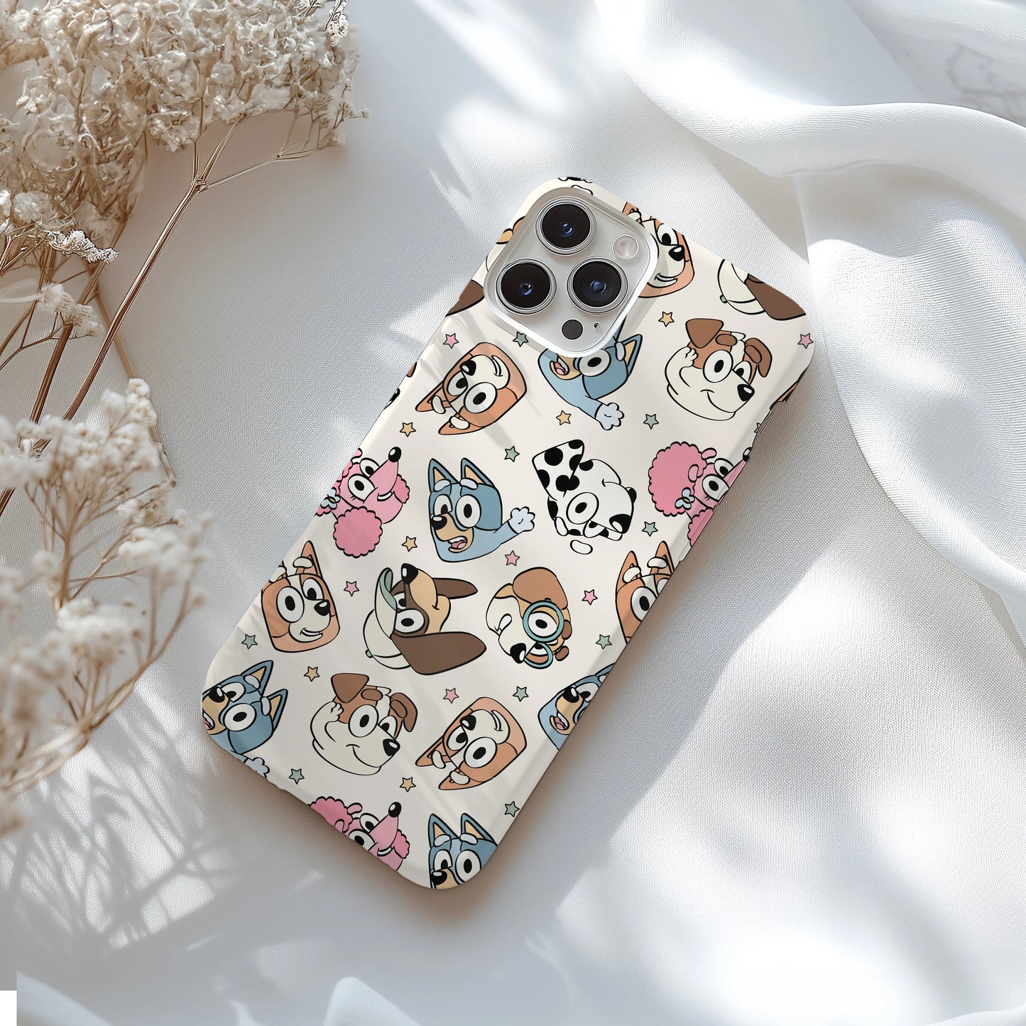 Personalized Bluey Tough Phone Case for iPhone, Samsung and Google Phones
