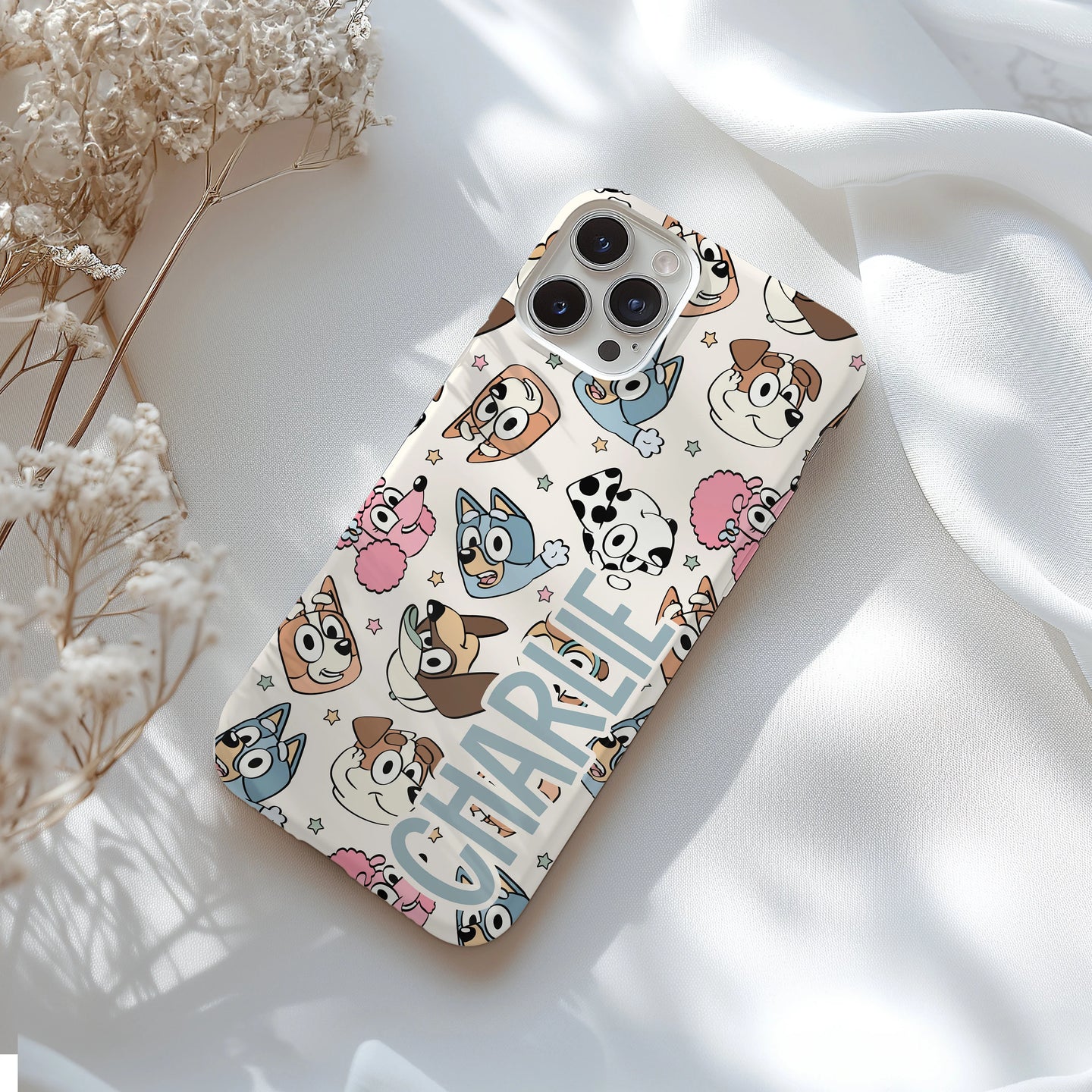 Personalized Bluey Tough Phone Case for iPhone, Samsung and Google Phones