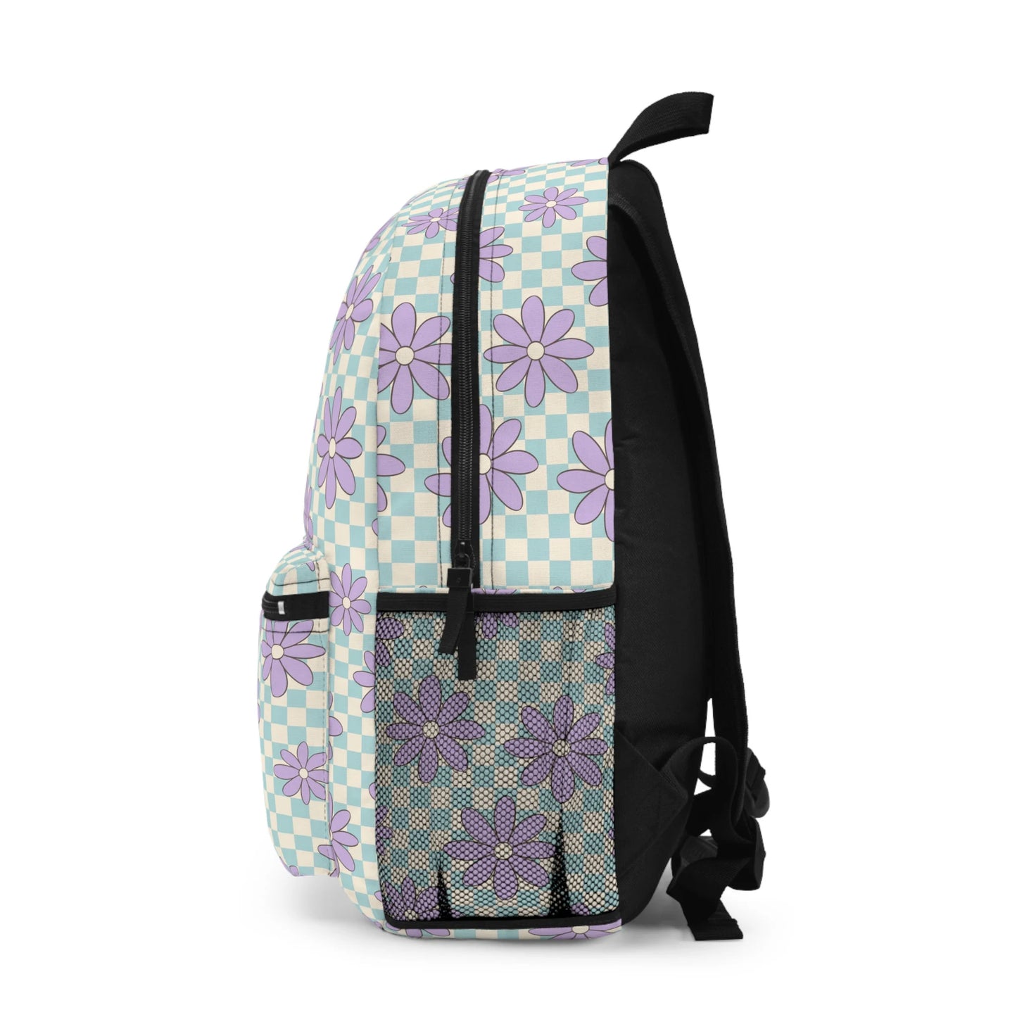 Personalized Backpack Floral Checkered, Back to school girls bag Kids toddler Backpack, Gifts for kids Girls Backpack, custom daycare bag