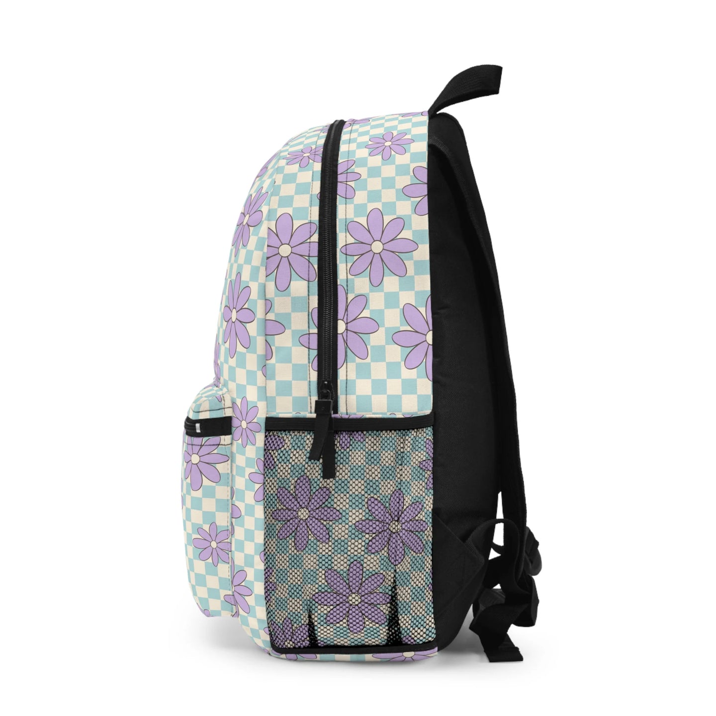 Personalized Backpack Floral Checkered, Back to school girls bag Kids toddler Backpack, Gifts for kids Girls Backpack, custom daycare bag