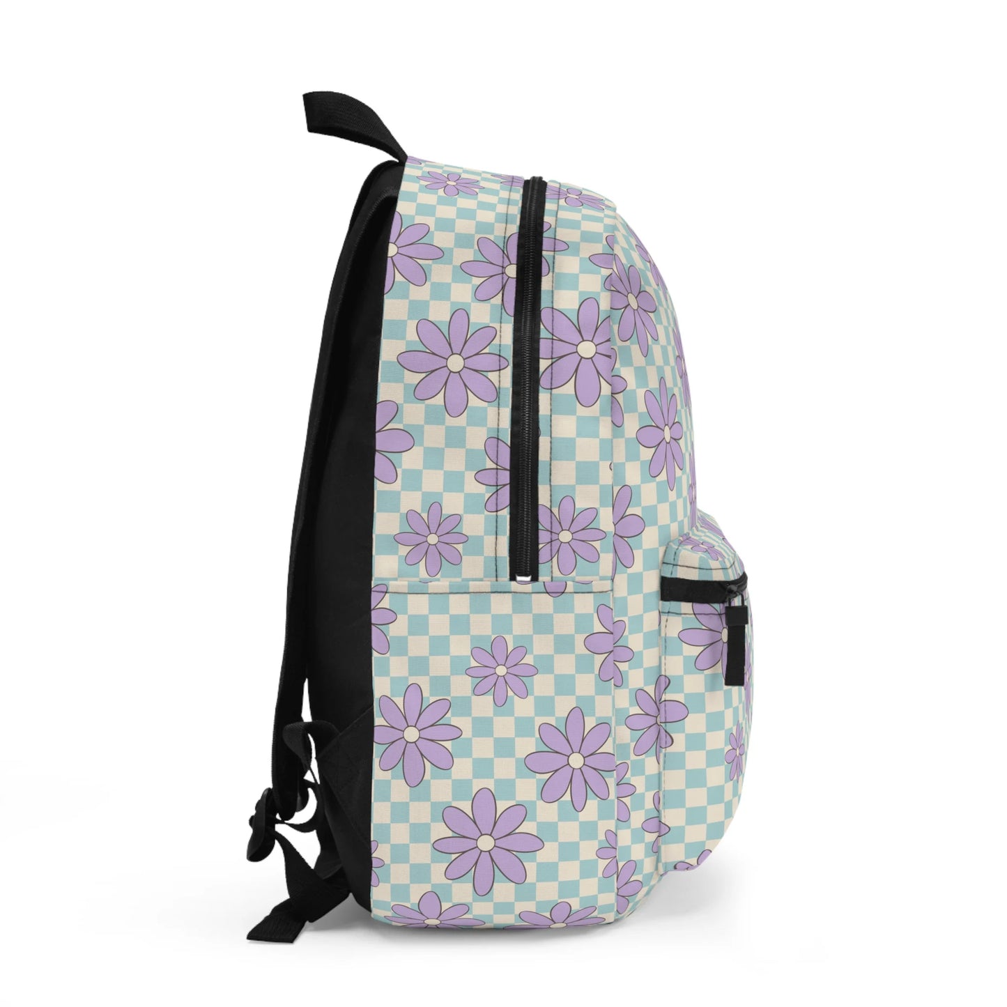 Personalized Backpack Floral Checkered, Back to school girls bag Kids toddler Backpack, Gifts for kids Girls Backpack, custom daycare bag