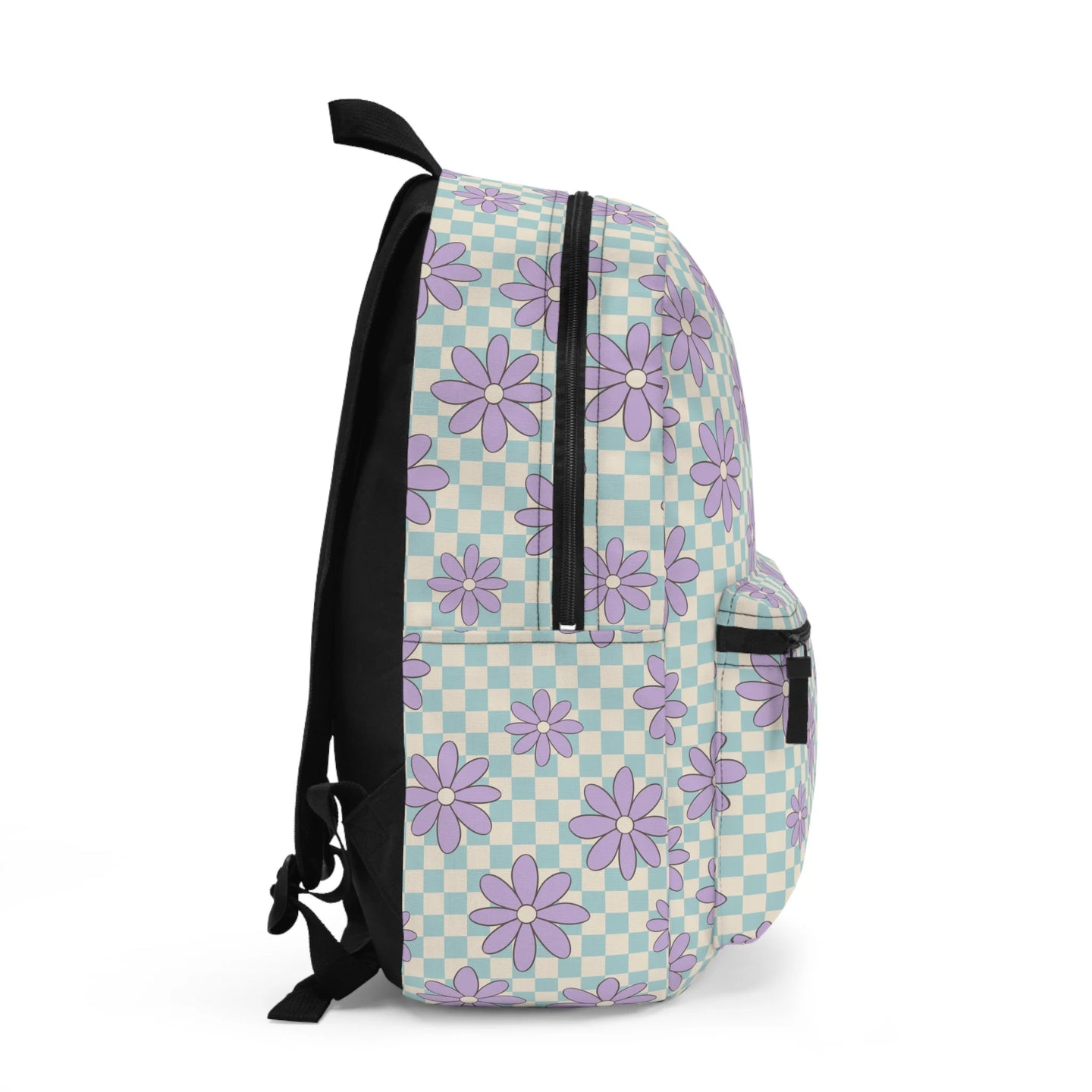 Personalized Backpack Floral Checkered, Back to school girls bag Kids toddler Backpack, Gifts for kids Girls Backpack, custom daycare bag