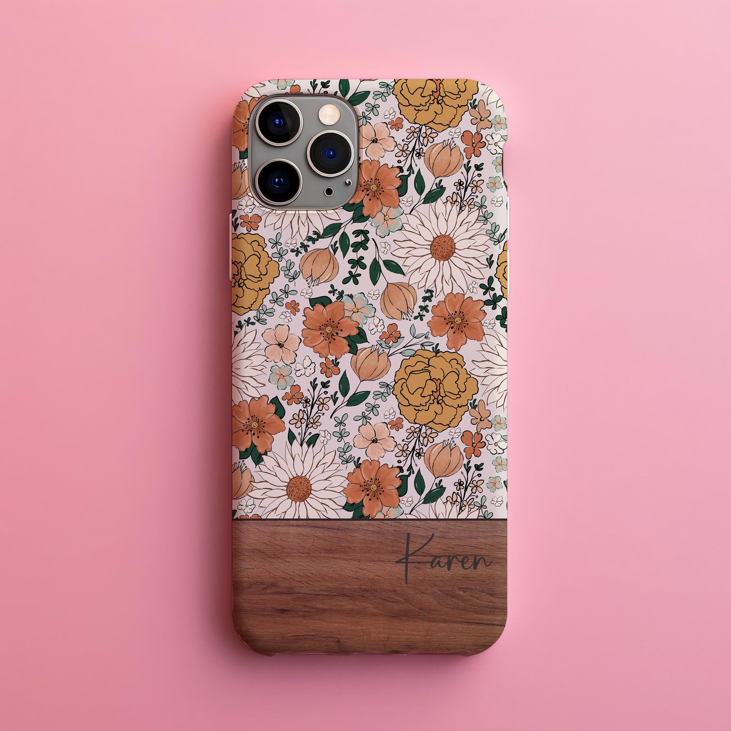 Personalized floral phone case for iphone 15, 14, 13 Pro Max, 12 Mini, iPhone 11 Pro, iPhone x, iPhone XS, Samsung floral phone case
