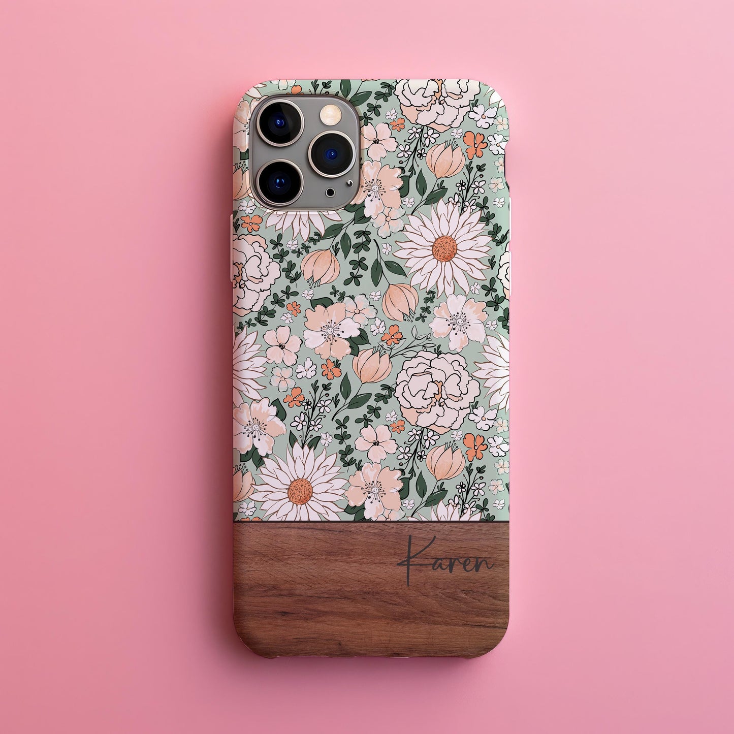 Personalized floral phone case for iphone 16, 15, 14, 13 Pro Max, 12 Mini, iPhone 11 Pro, iPhone x, iPhone XS, Samsung floral phone case