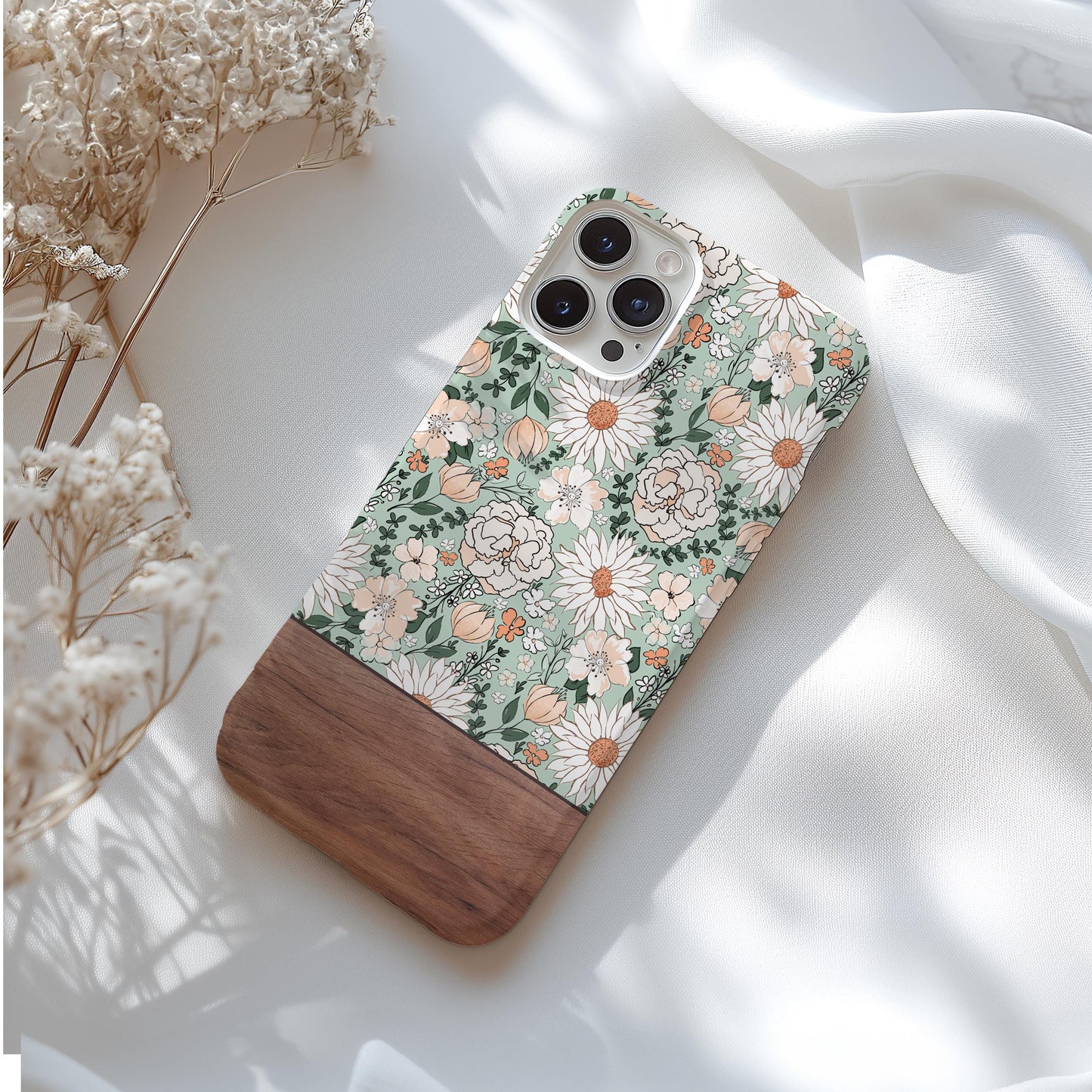 Personalized floral phone case for iphone 16, 15, 14, 13 Pro Max, 12 Mini, iPhone 11 Pro, iPhone x, iPhone XS, Samsung floral phone case