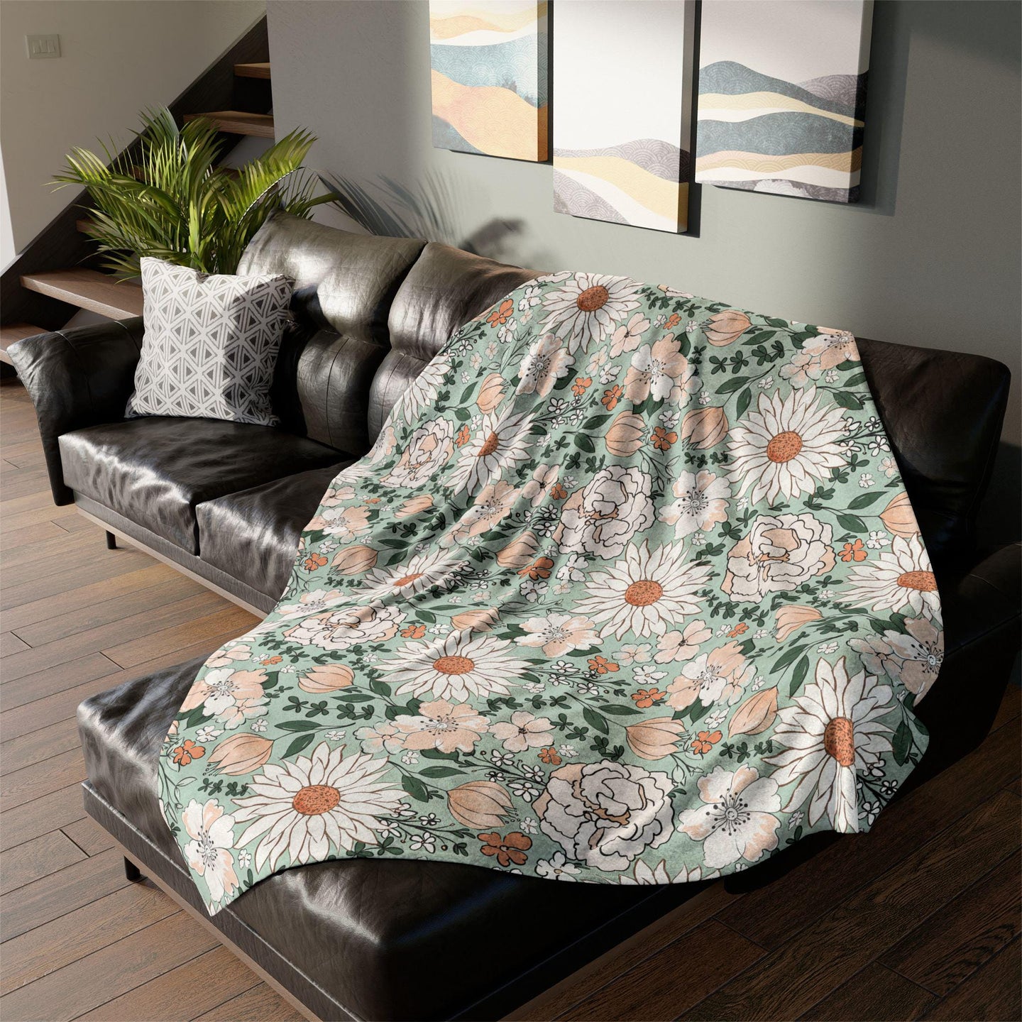 Personalized Blanket floral Girl Boho throw Baby Shower Gift Wildflower Newborn Baby Girl Name Blanket Floral Girl Daisy Blanket