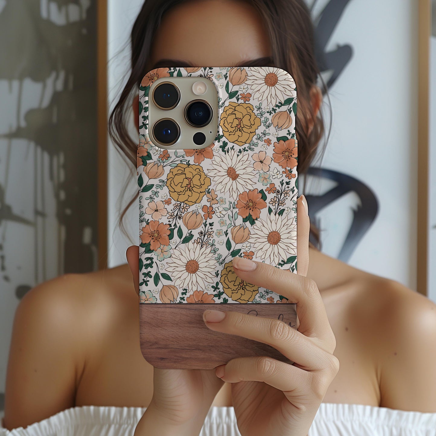 Personalized floral phone case for iphone 15, 14, 13 Pro Max, 12 Mini, iPhone 11 Pro, iPhone x, iPhone XS, Samsung floral phone case
