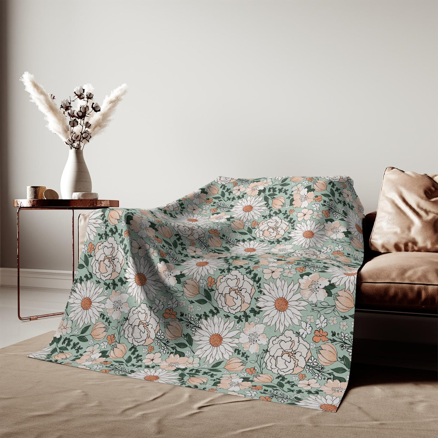 Personalized Blanket floral Girl Boho throw Baby Shower Gift Wildflower Newborn Baby Girl Name Blanket Floral Girl Daisy Blanket
