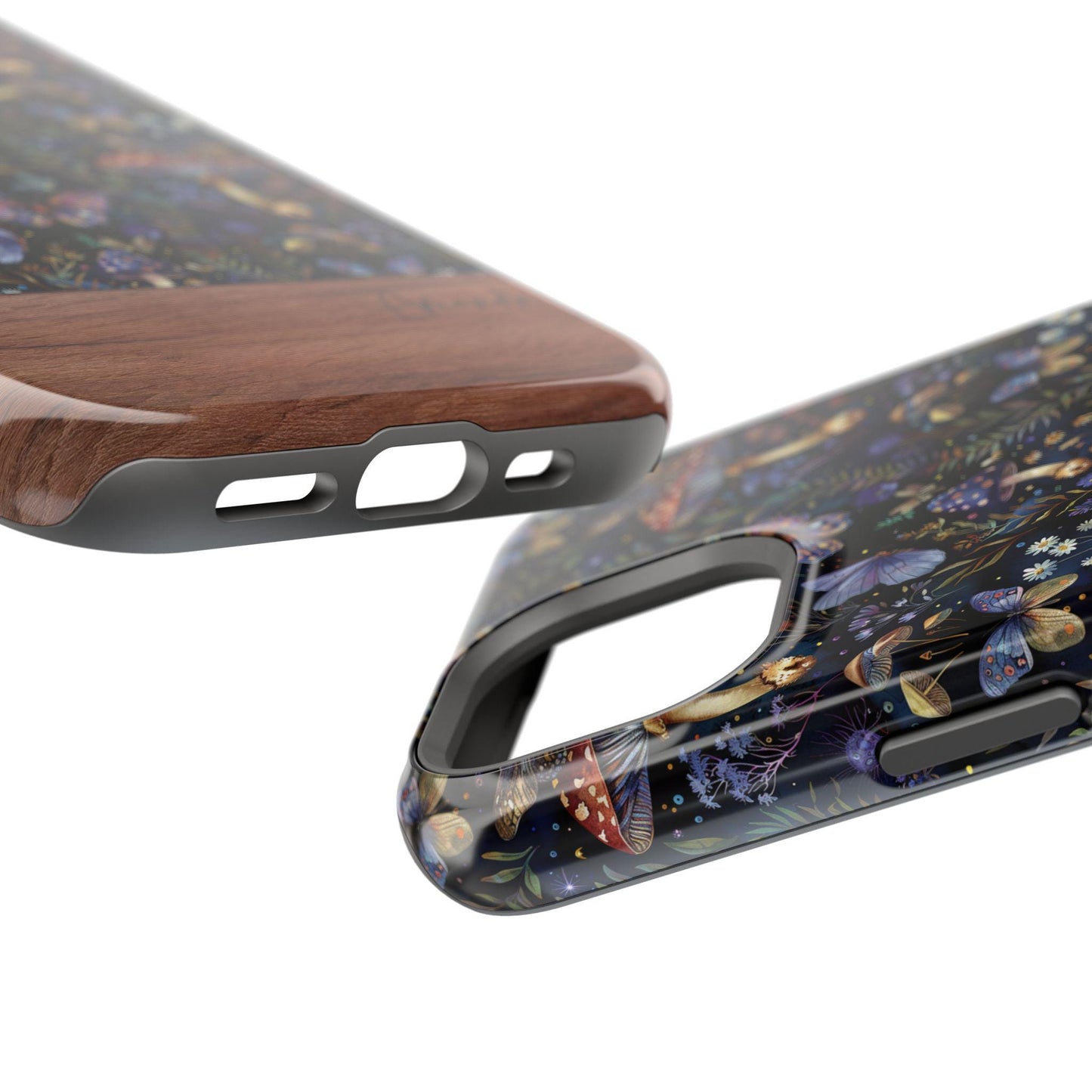 Custom dark floral MAGSAFE phone case for iPhone 16, 15, 14, 13 Pro Max, case Celestial Witch Garden botanical personalized phone case