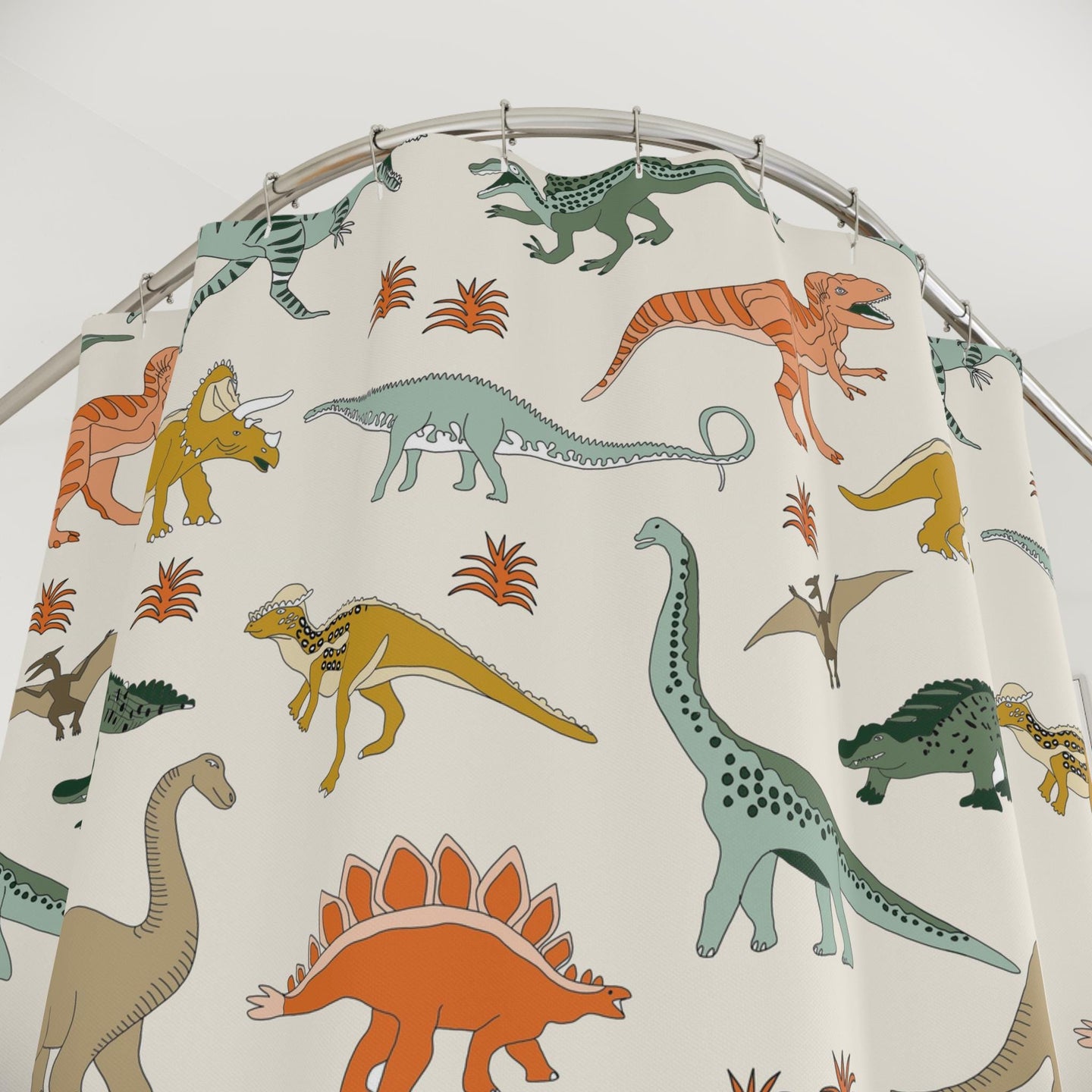 Boys Shower Curtain Personalized dinosaur, kids shower curtain, shower curtain neutral boys dinosaur decor, birthday boy gift housewarming