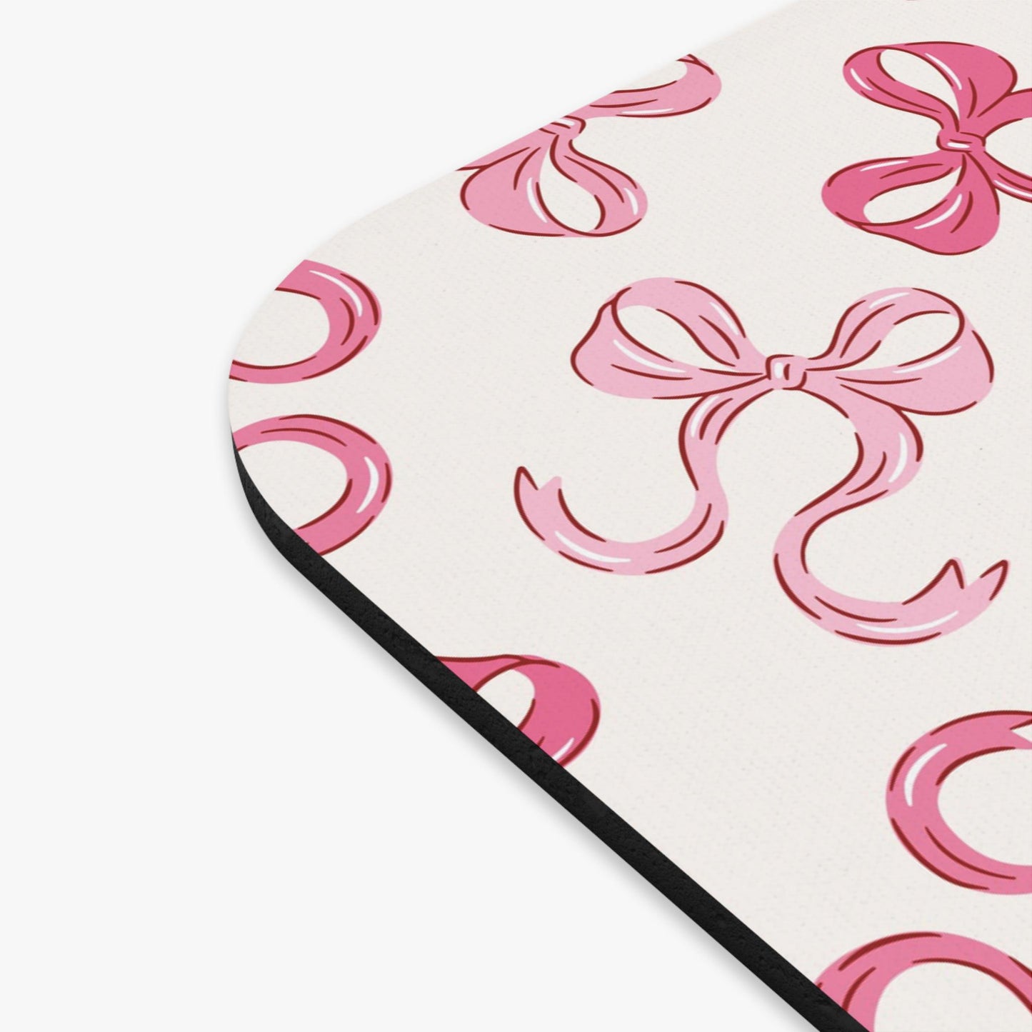 Custom Pink Bows Mouse Pad, Personalized Rectangle Desk Mat, Office Accessories, Custom Name, Design, Cute Desk Decor, best friend gift idea