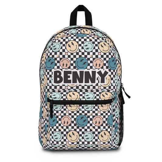 Personalized Backpack smiley face, Back to school boys bag Kids toddler Backpack, Gifts for kids Girls and Boys Backpack, custom daycare bag