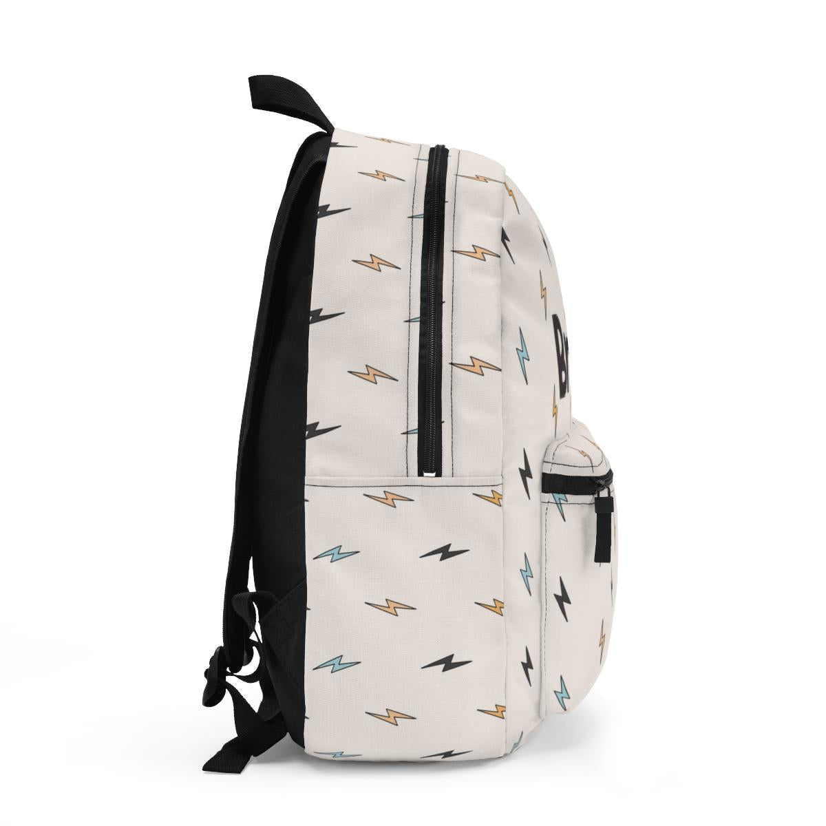 Personalized Backpack lightning bolt, Back to school boys bag Kids toddler Backpack, Gifts for kids beige Boys Backpack, custom daycare bag